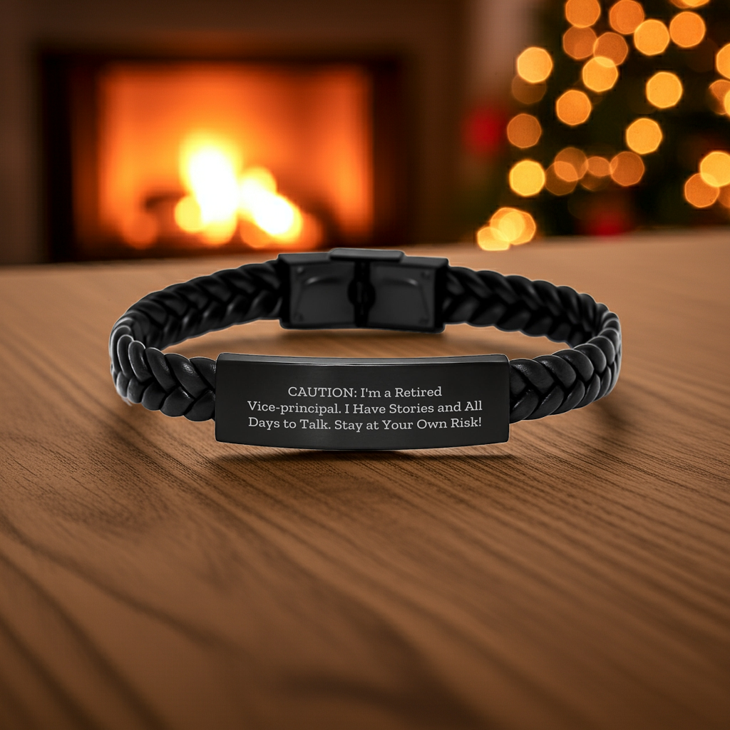 Funny Vice-principal Gifts: Interlaced Leather Bracelet for Him or Her, With Stories to Share and Memorable Days - Gifts from Friends, Family, or Coworkers