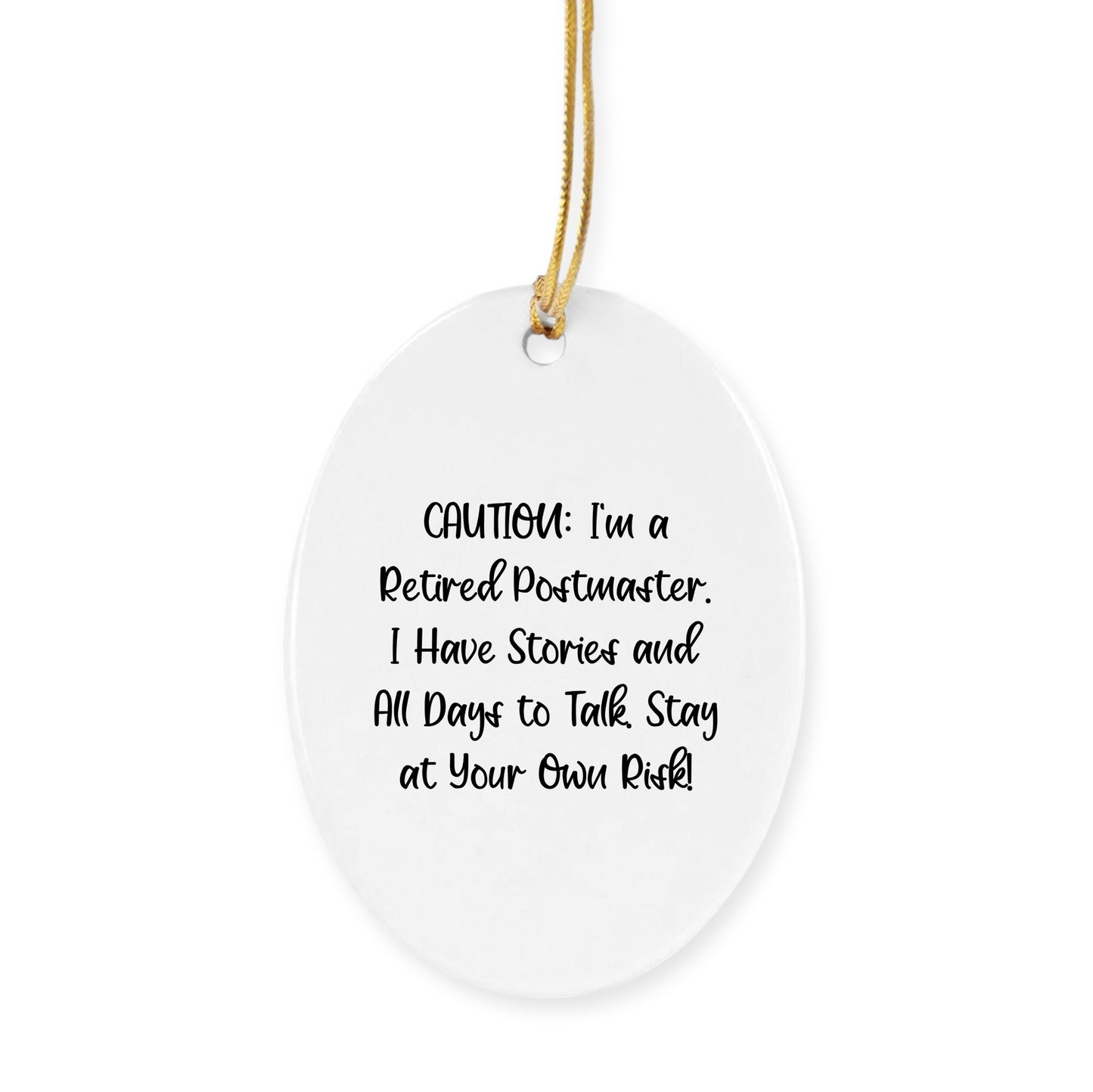 Postmaster's Wisdom Circle Ornament, Funny Quote Christmas Unique Postmaster Gifts