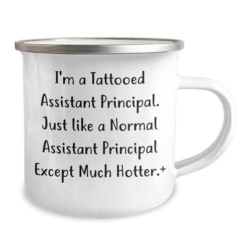Spring Pet Products Funny Assistant Principal Gifts from Friends - 'I'm A Tattooed Assistant Principal...' Camping Mug for Men & Women on Mother's Day - Mallard Moon Gift Shop