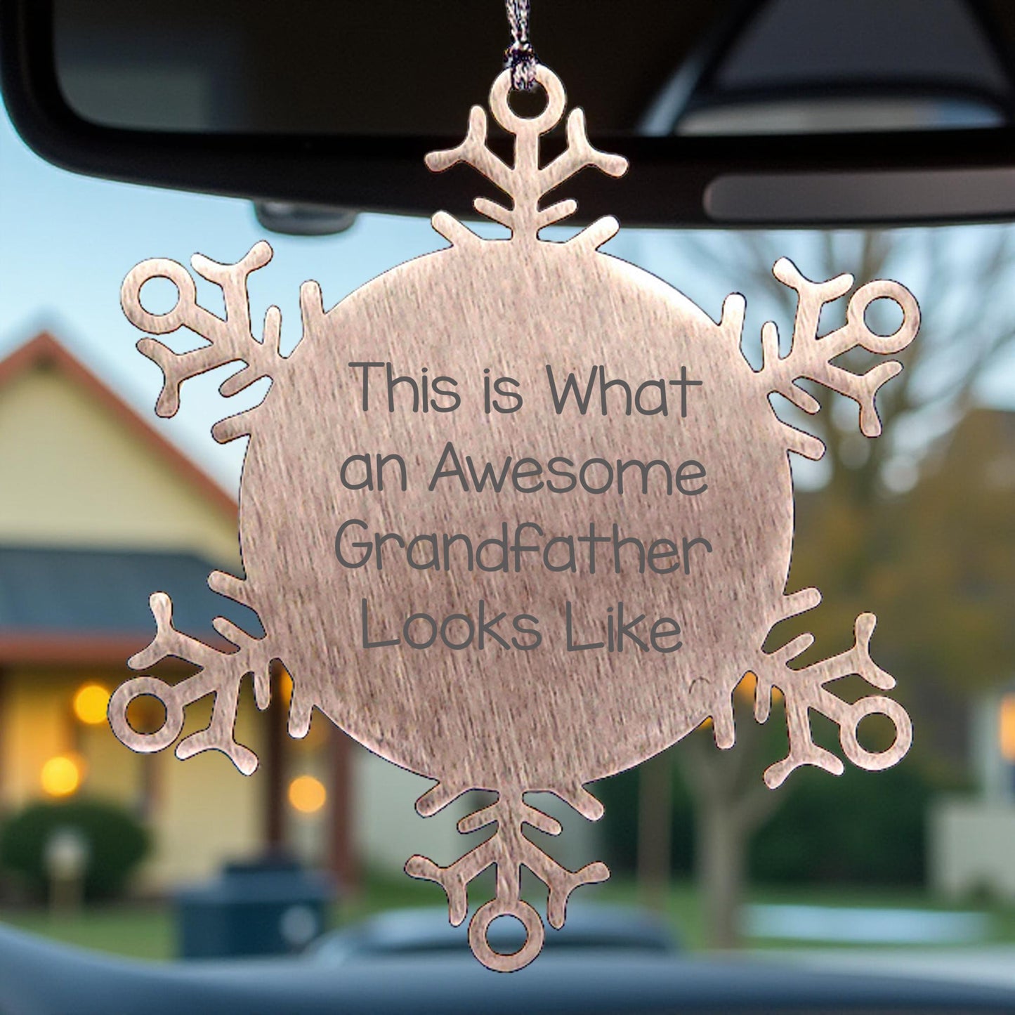 Funny Grandfather Gifts from Men to Awesome Grandfathers - Snowflake Ornament for Christmas