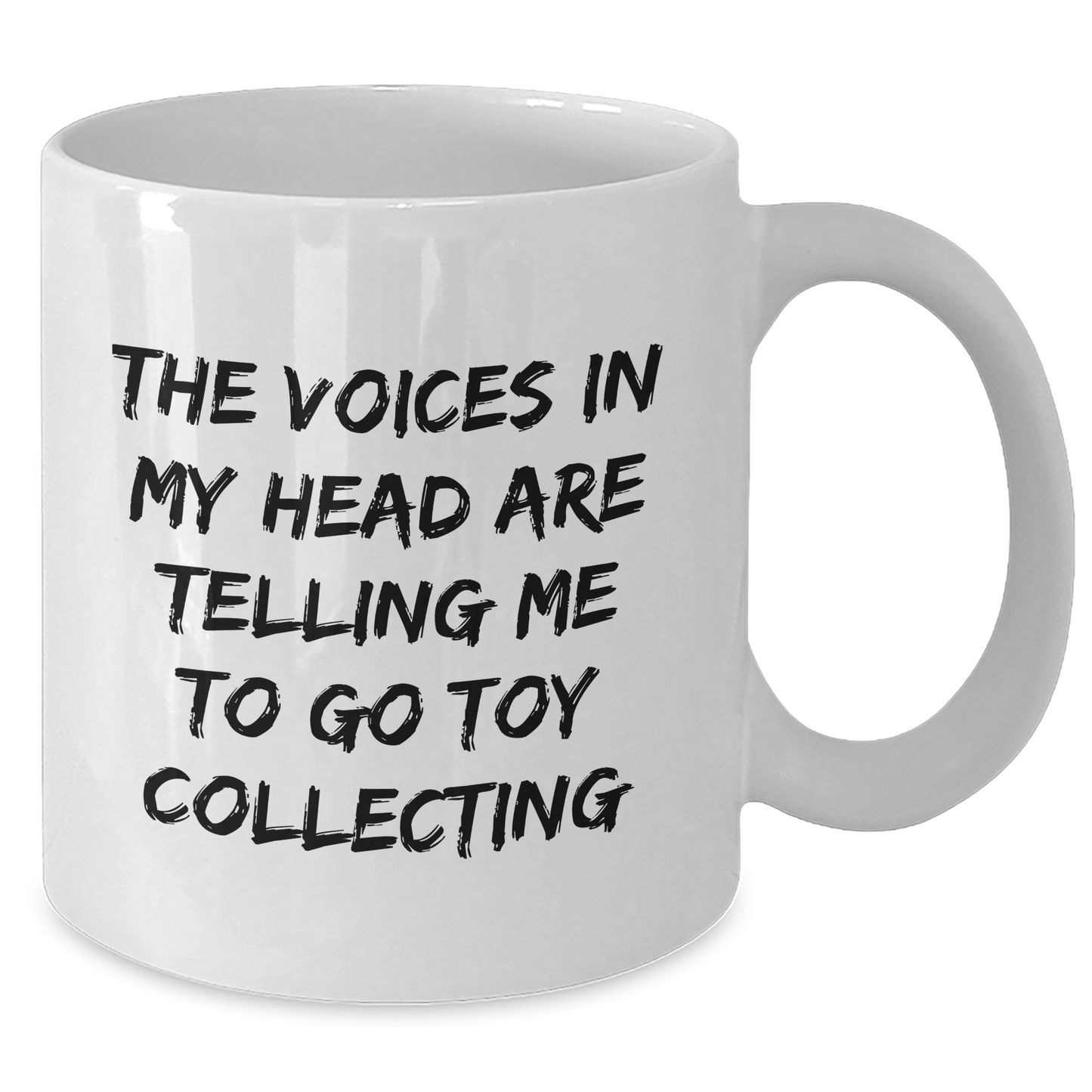 Toy Collecting Humor Gifts for Men from Friends - 'The Voices In My Head Are Telling Me To Go Toy Collecting' Funny White Coffee Mug for Dad on Father's Day - Additional