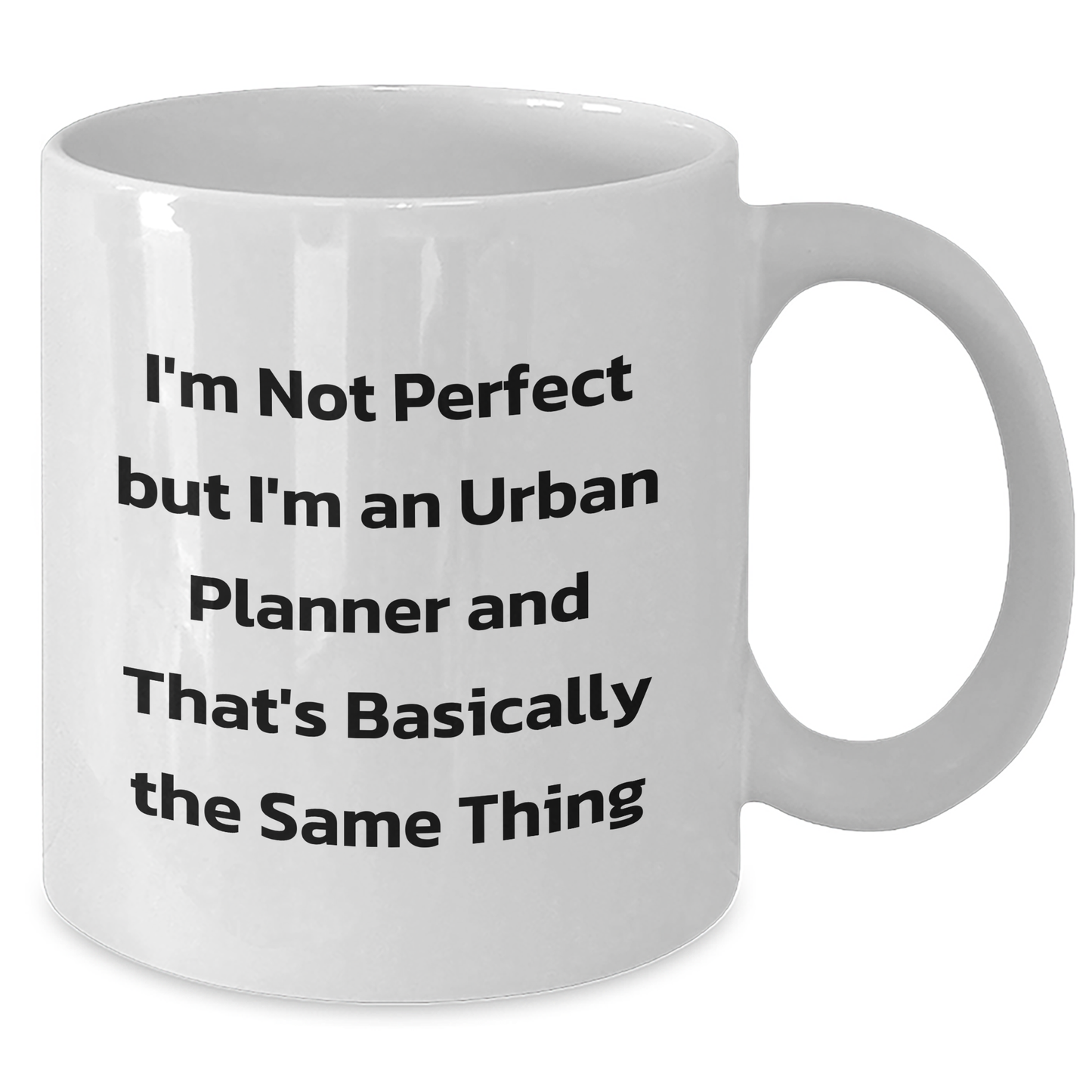 Funny Urban Planner Gifts from Friends for Urban Planner - 'I'm Not Perfect' White Coffee Mug - Additional