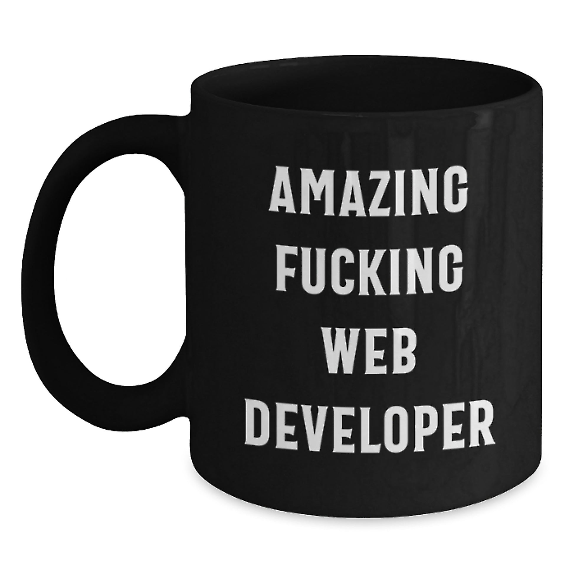 Funny Web Developer Gifts from Men, Black Coffee Mug Christmas Unique Gifts for Web Developer Friends - Main