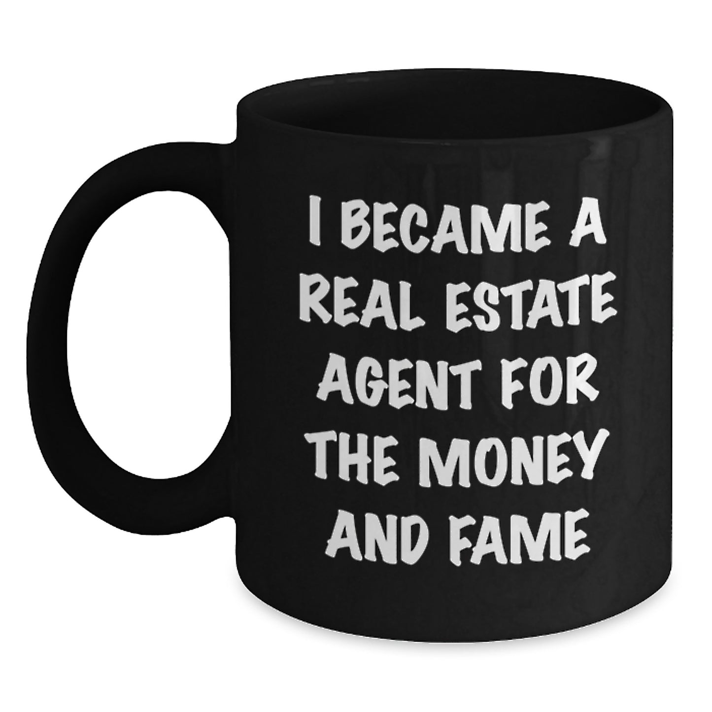 Real Estate Agent Humor Gifts from Men to Real Estate Agent, Black Coffee Mug for Birthday Unique Gifts - Main
