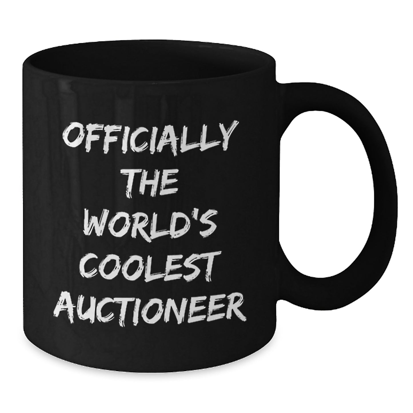 Funny Officially The Worlds Coolest Auctioneer Gifts from Men for Family Black Coffee Mug Christmas Unique - Additional
