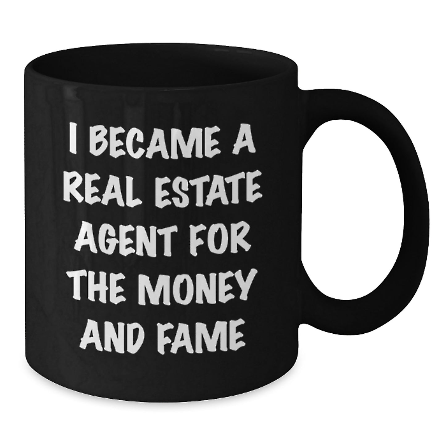 Real Estate Agent Humor Gifts from Men to Real Estate Agent, Black Coffee Mug for Birthday Unique Gifts - Additional