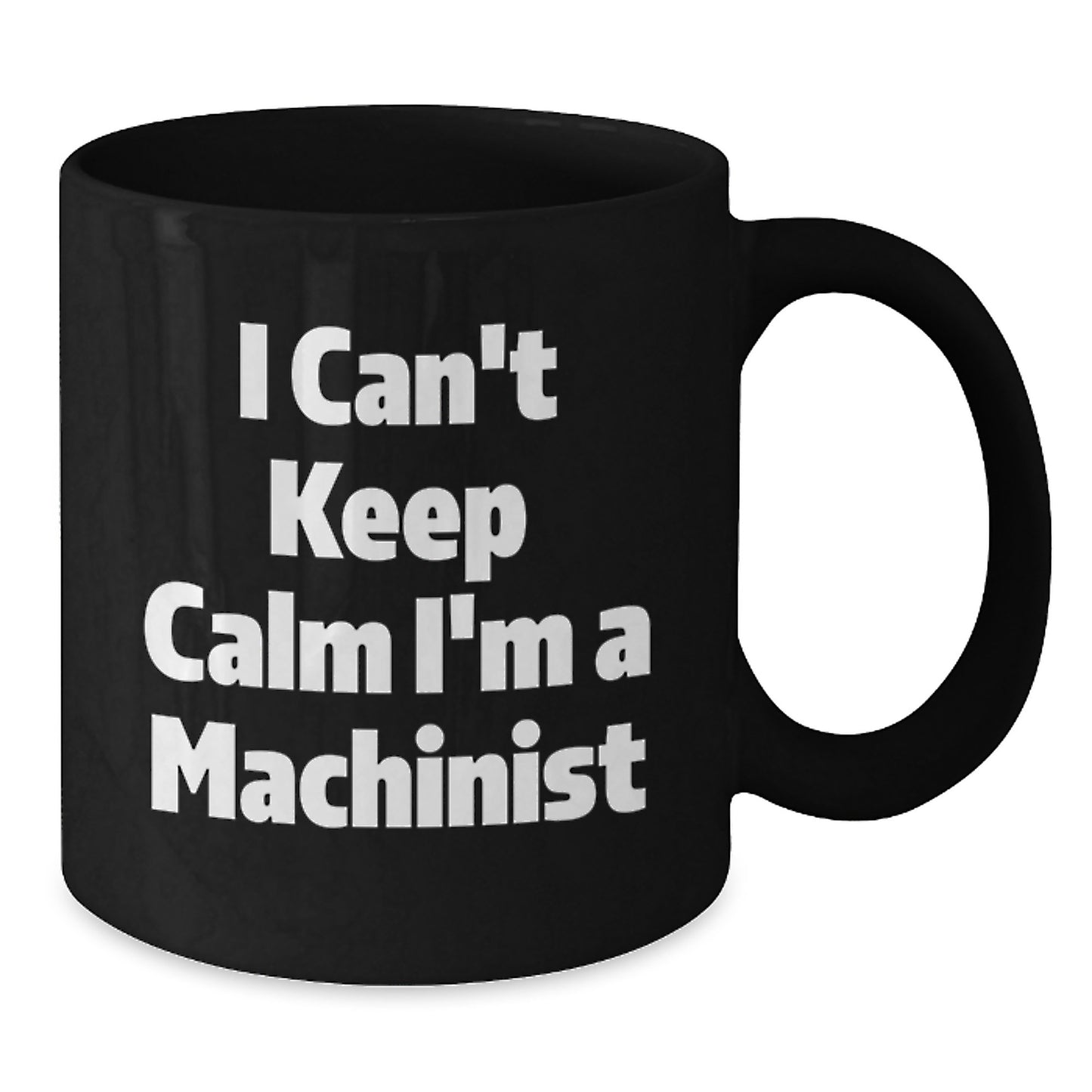 Funny Machinist Gifts for Men, Black Coffee Mug, Christmas Unique Presents from Friends or Family - Additional