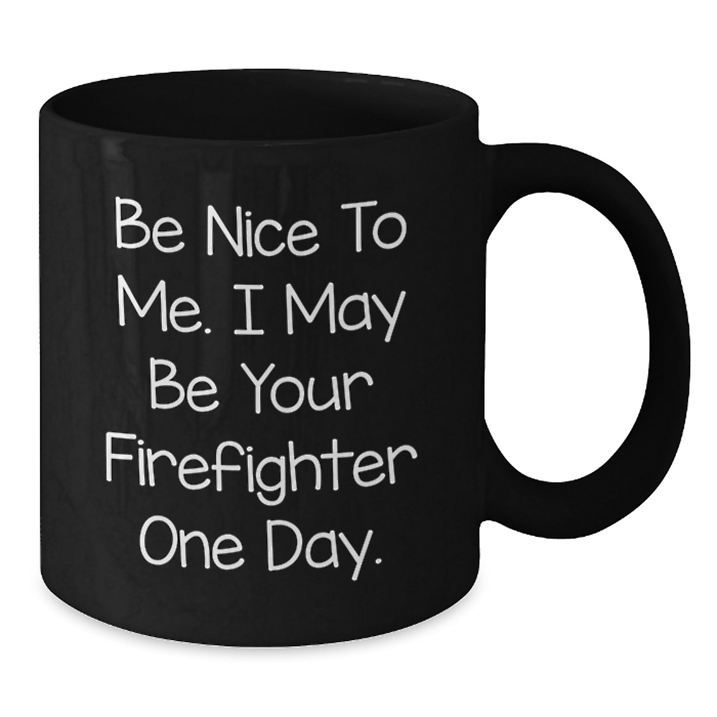 Funny Firefighter Black Coffee Mug Gifts from Men to Firefighter Friends on Christmas - Additional