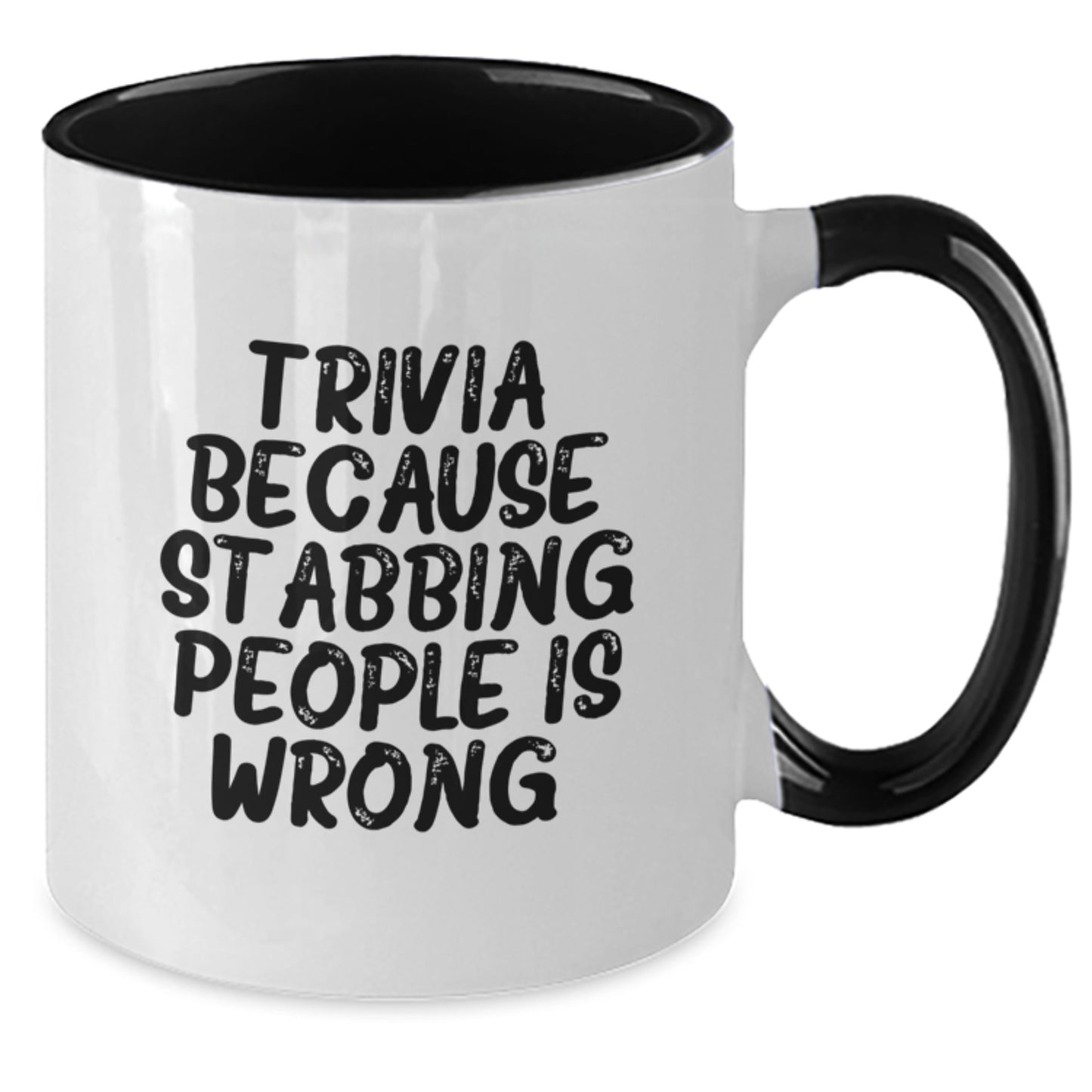 Trivia Fun Mugs, Funny Gifts from Friends for Trivia Enthusiasts on Birthday, Two Tone Coffee Mug with Witty Quote - Additional