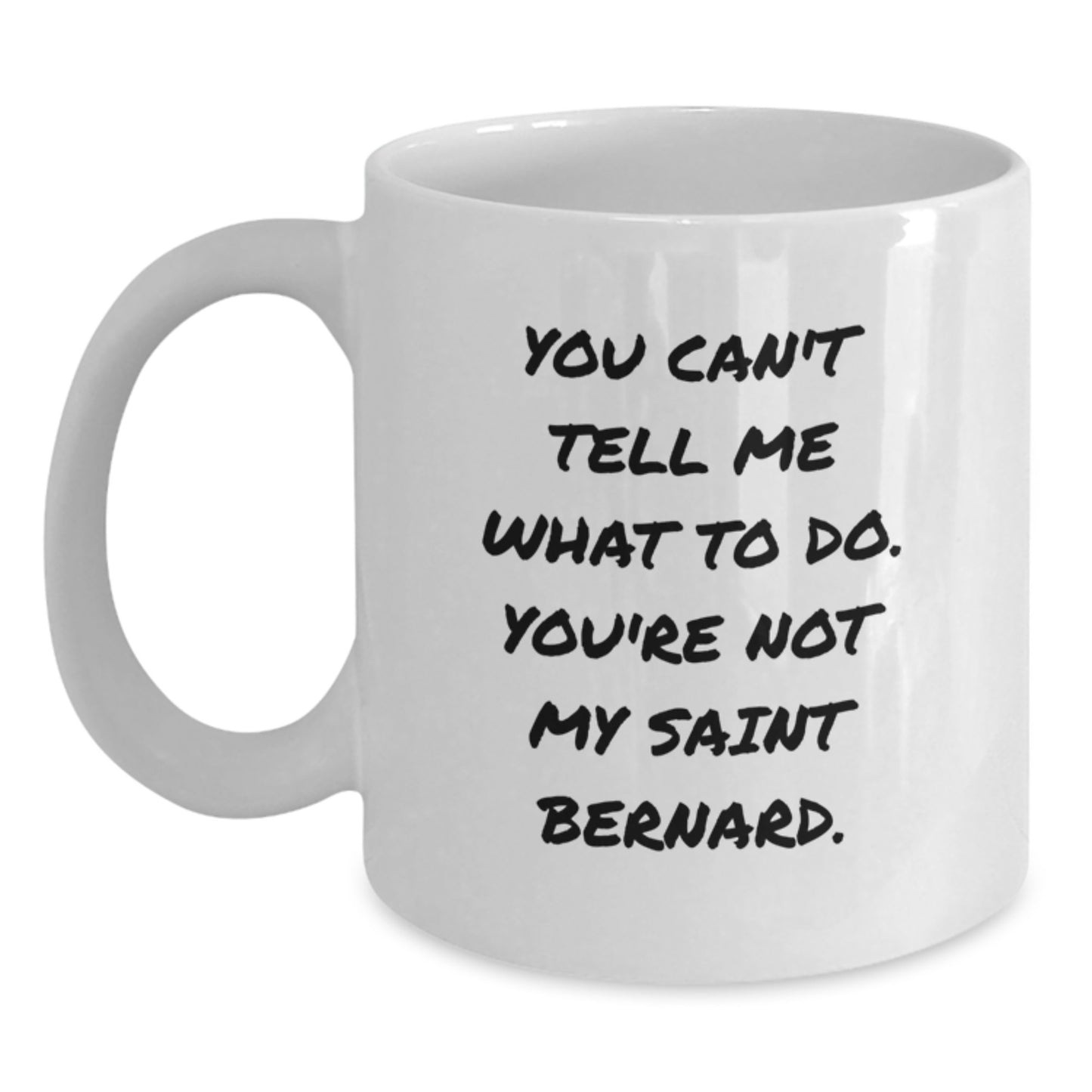 Saint Bernard Dog Lovers Funny White Coffee Mug Gifts from Friends and Family for Birthday - Main