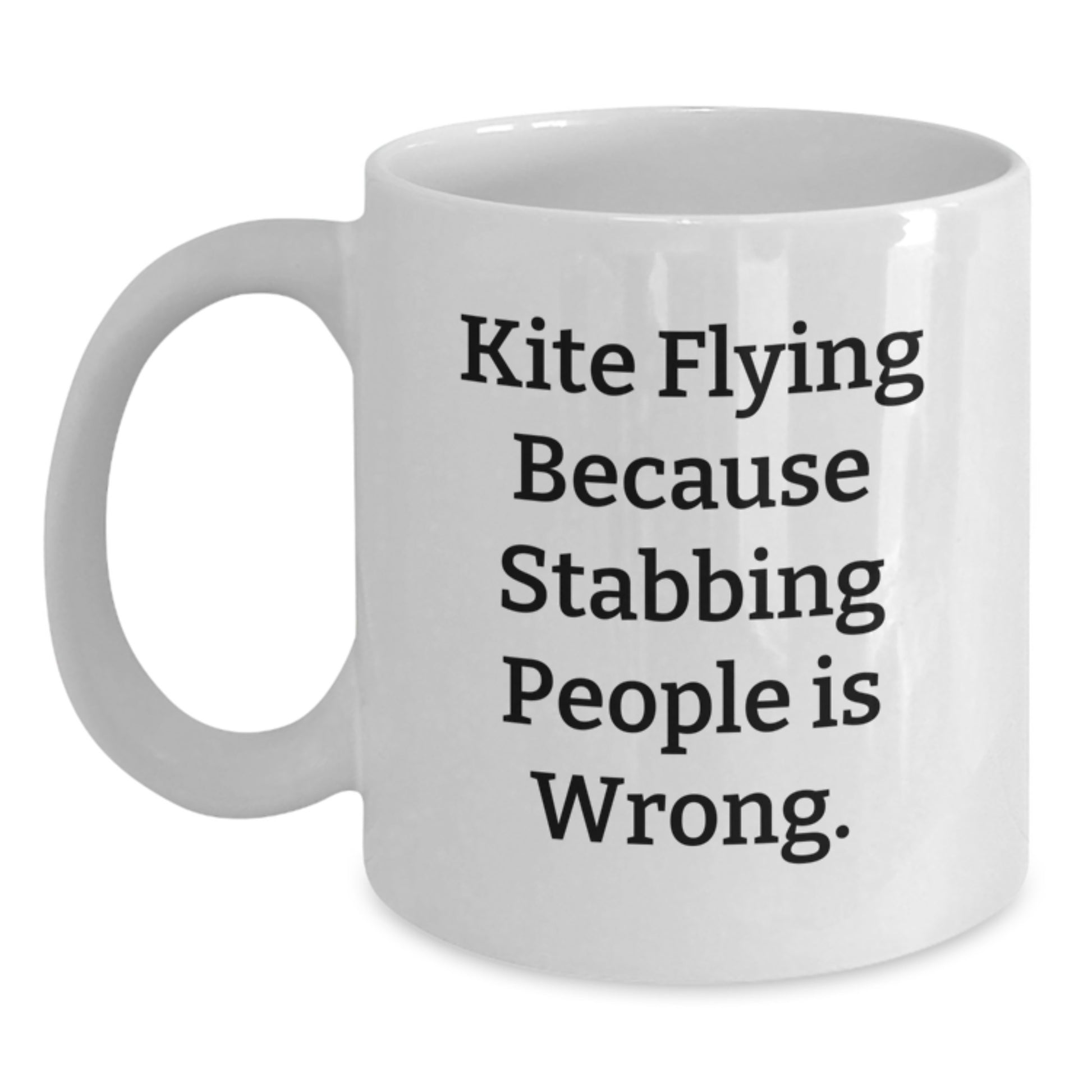 Kite Flying Fun White Coffee Mug, Gifts from Friends, Gifts for Kite Flying Enthusiasts, Birthday Unique, Funny Quote - Main