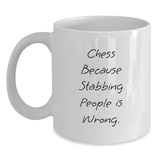 Funny Chess Quote White Coffee Mugs Gifts for Chess Lovers Birthday Presents from Friends - Main