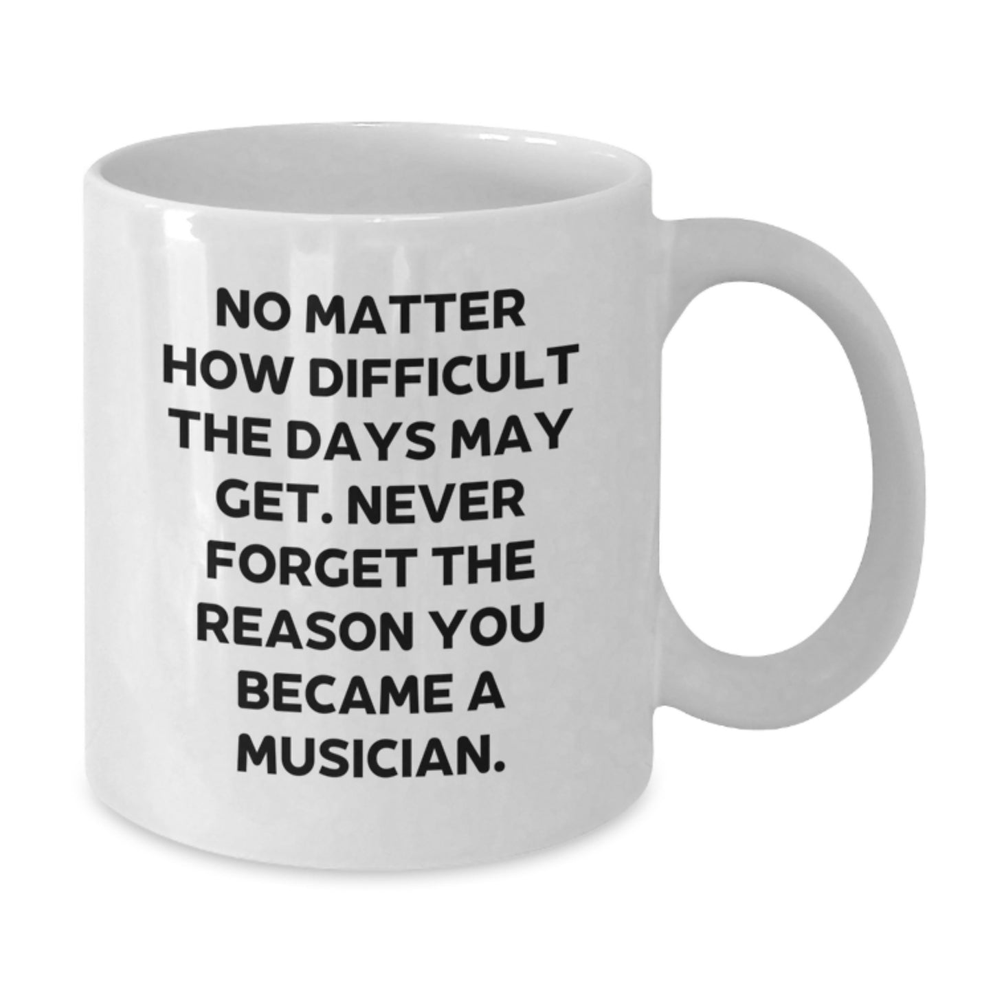 Funny Musician Gifts from Friends for Christmas Musician White Coffee Mug, Never Forget The Reason You Became A Musician - Additional