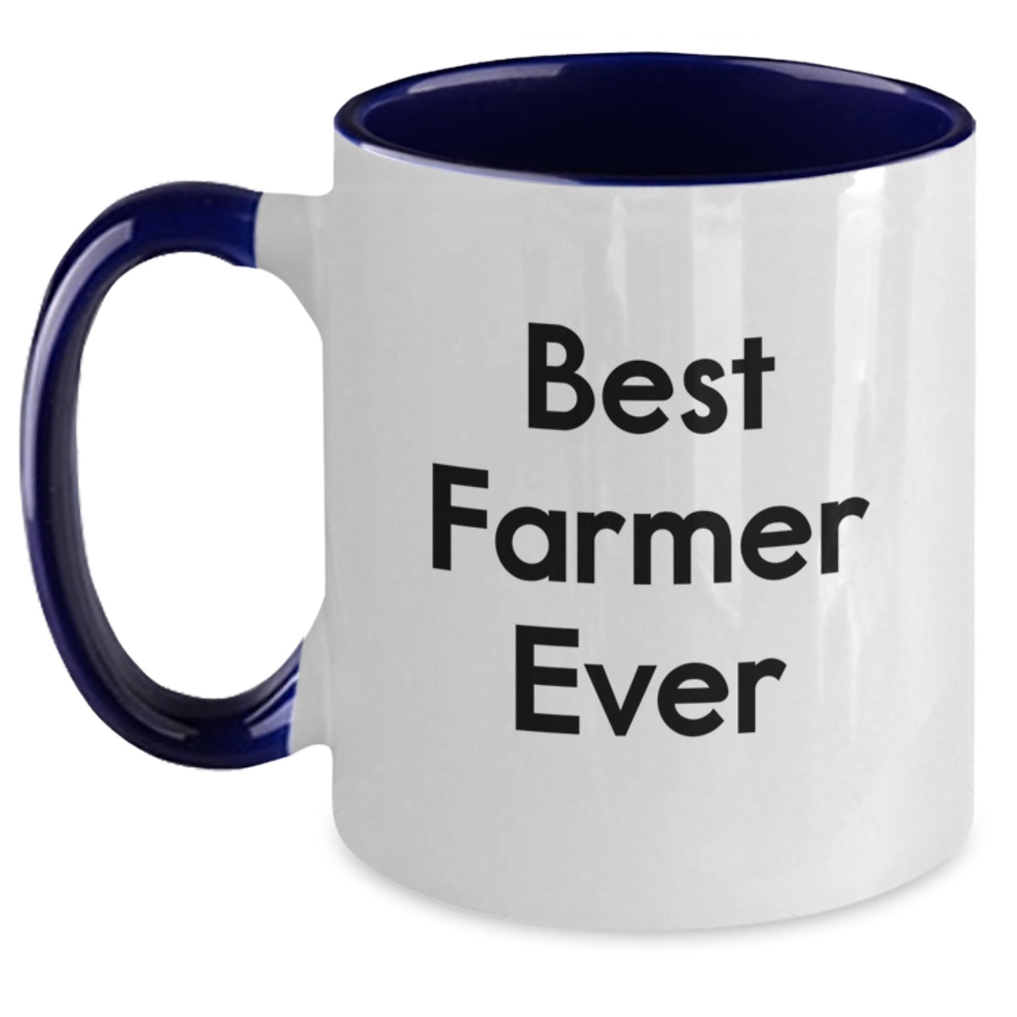 Funny Farmer Gifts from Friends for Best Farmer Ever Two Tone Coffee Mug - Graduation Unique Gifts - Main