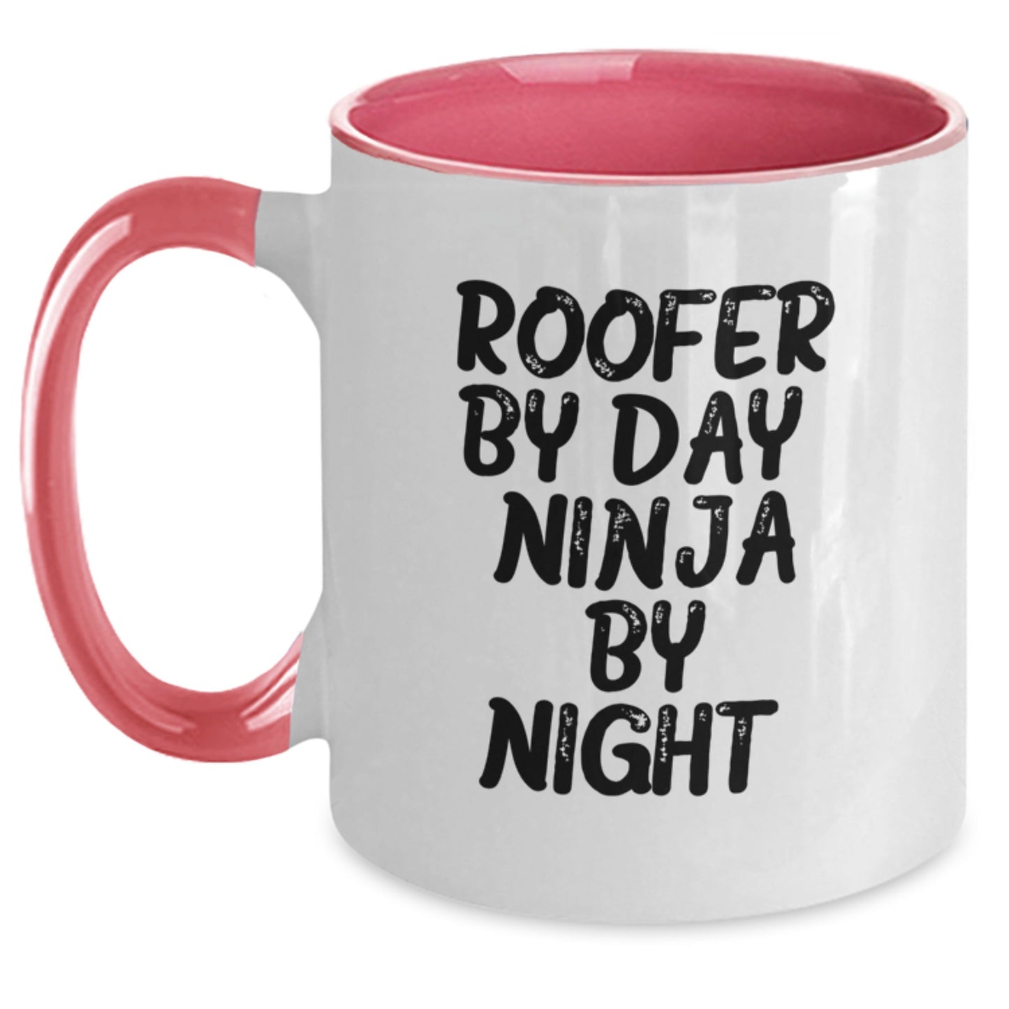 Roofer Gifts from Friends, Funny Two Tone Coffee Mugs for Men By Day, Ninja By Night Graduation Unique Gifts - Main