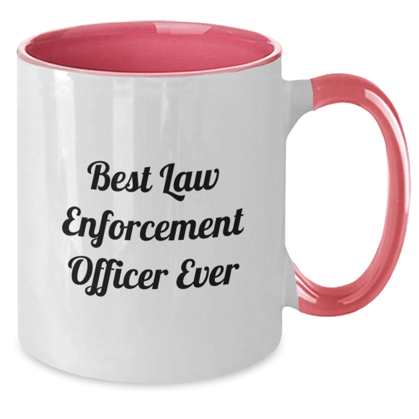 Funny Law Enforcement Officer Gifts, 'Best Law Enforcement Officer Ever' Two Tone Coffee Mug, Graduation Unique Gifts from Family, Friends or Coworkers for Law Enforcement Officer - Additional