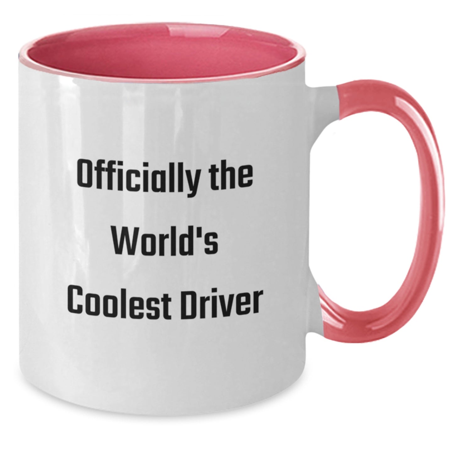 Funny Driver Gifts from Friends for Driver Graduation - Officially The World's Coolest Driver Two Tone Coffee Mug - Additional