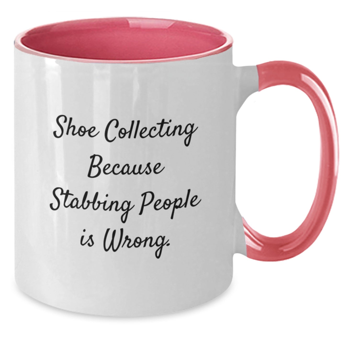 Shoe Collecting Gifts from Men to Friends, Funny Quote Two Tone Coffee Mug, Birthday Unique Shoes Lover Present, Gifts for Shoe Addicts - Additional