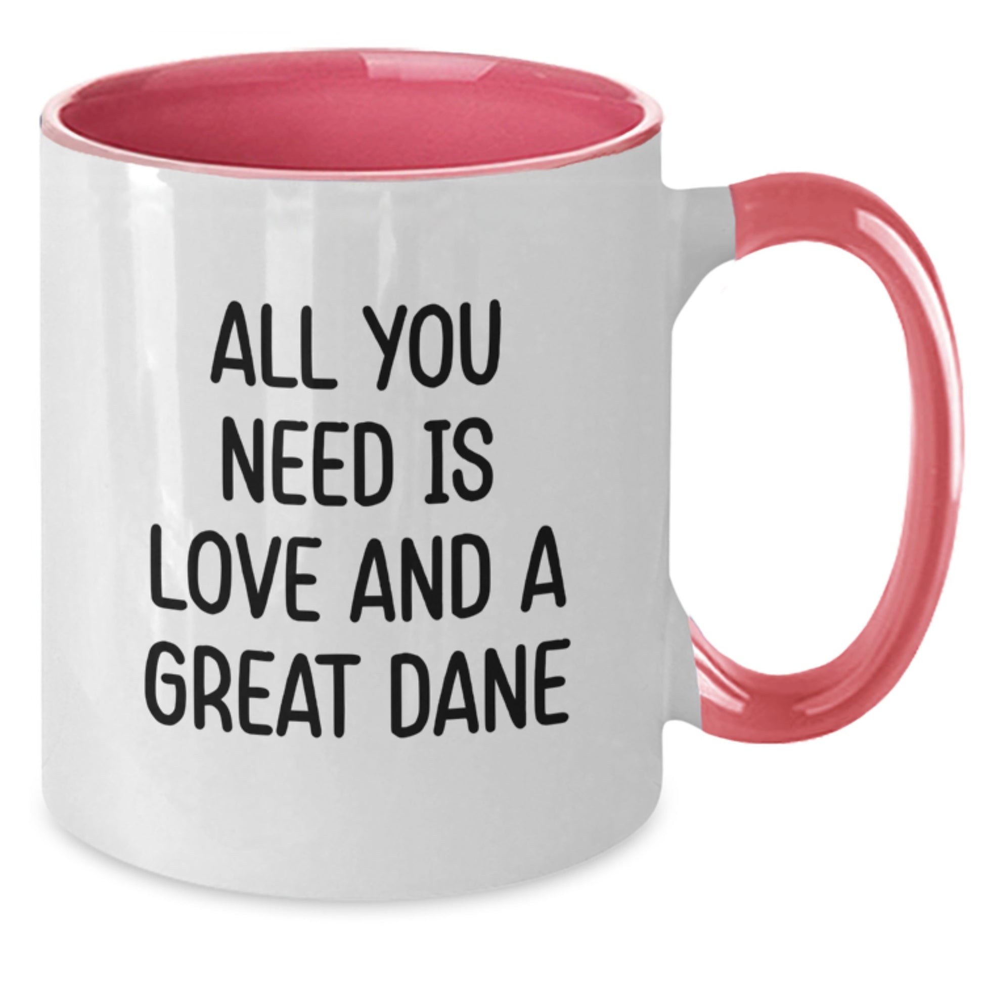 Funny Great Dane Dog Gifts for Men from Friends - All You Need Is Love And A Great Dane Two Tone Coffee Mug, Birthday Unique - Additional