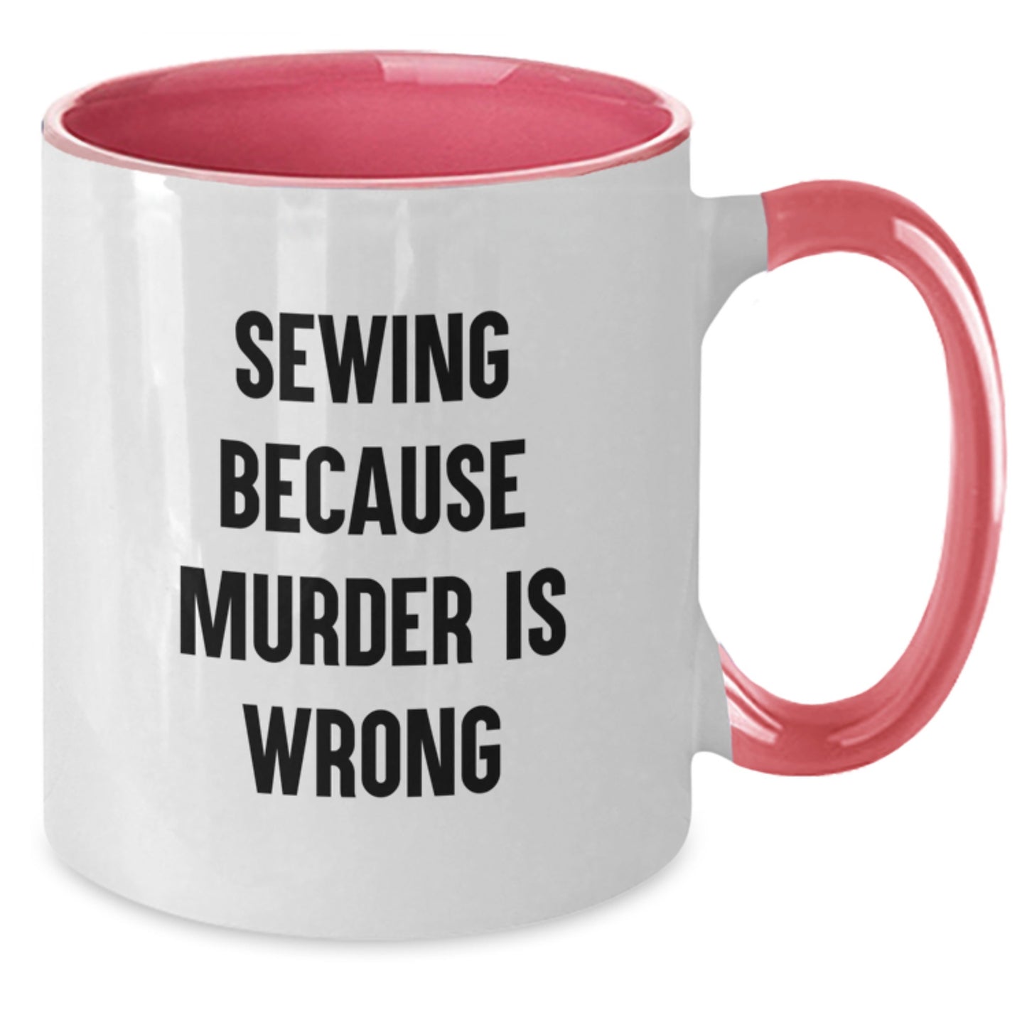 Sewing Gifts for Friends, Funny Two Tone Coffee Mug with Inspirational Quote, Gift from Family for Graduation - Additional