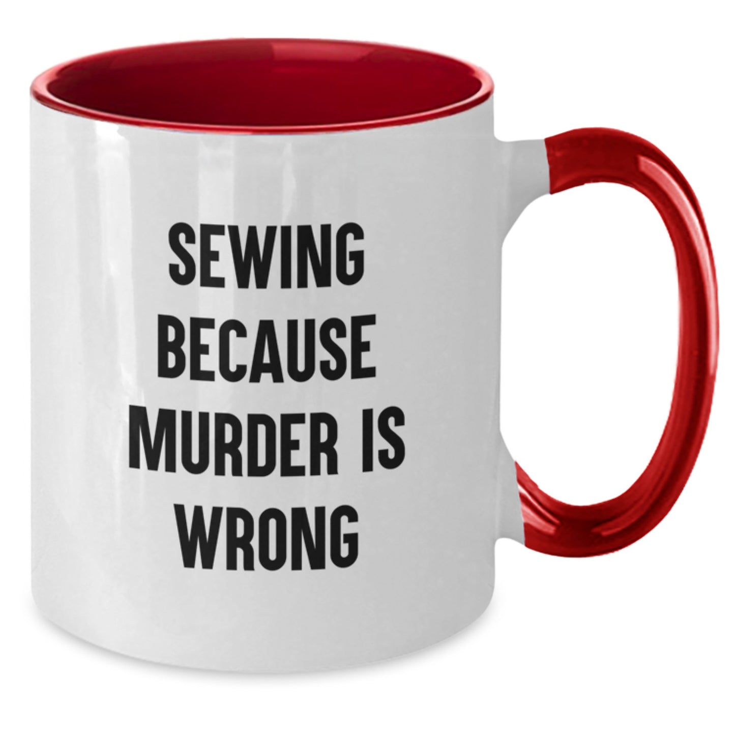 Sewing Gifts for Friends, Funny Two Tone Coffee Mug with Inspirational Quote, Gift from Family for Graduation - Additional
