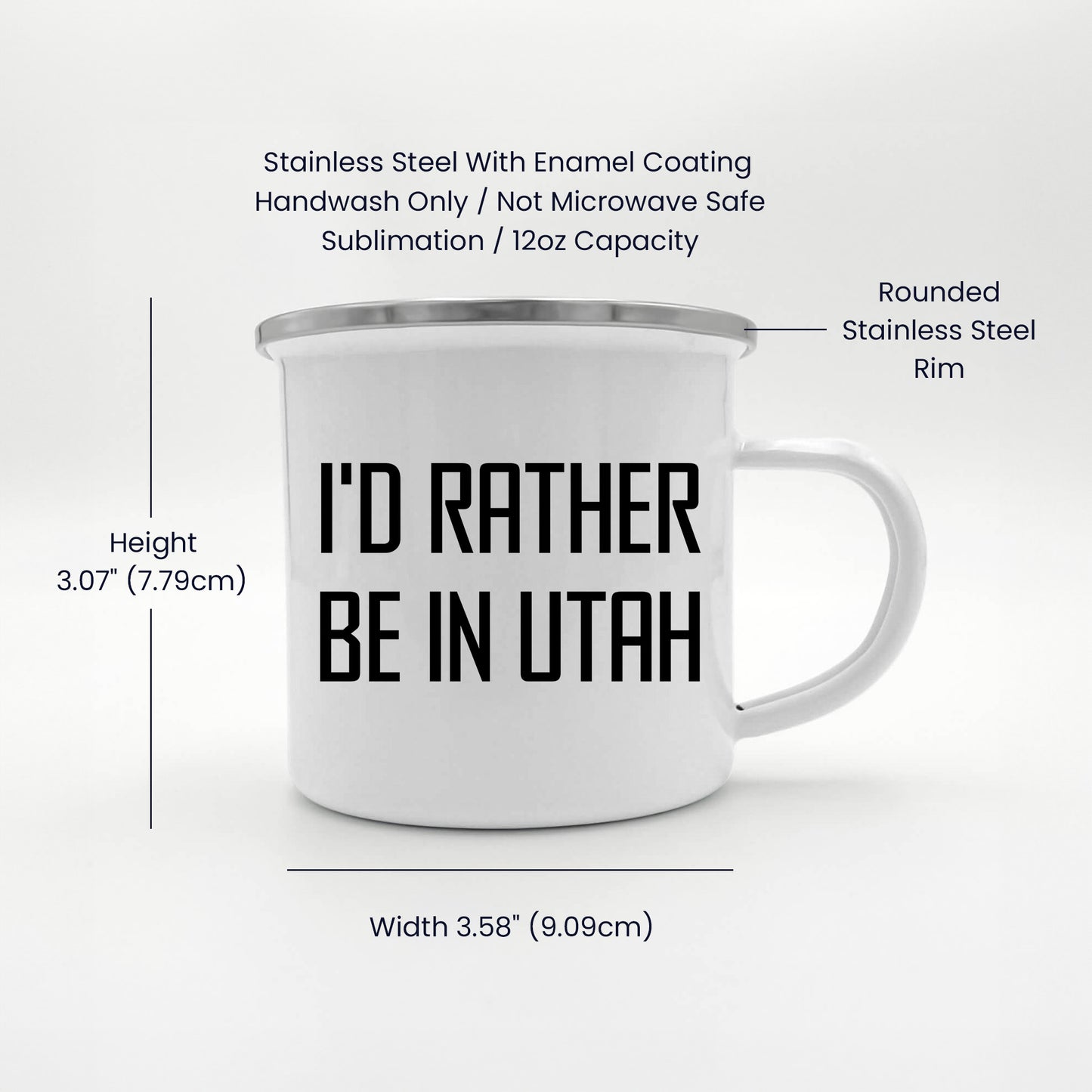 Utah Camping Mug, I'd Rather Be In Utah, Funny Quote, Mother's Day Unique Gift for Women, Gifts from Friends - Mallard Moon Gift Shop