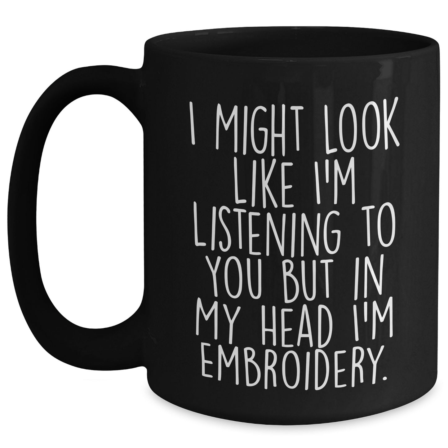 Funny Embroidery Quote Coffee Mug Gifts for Dad's Special Day - Black 11oz or 15oz - Main