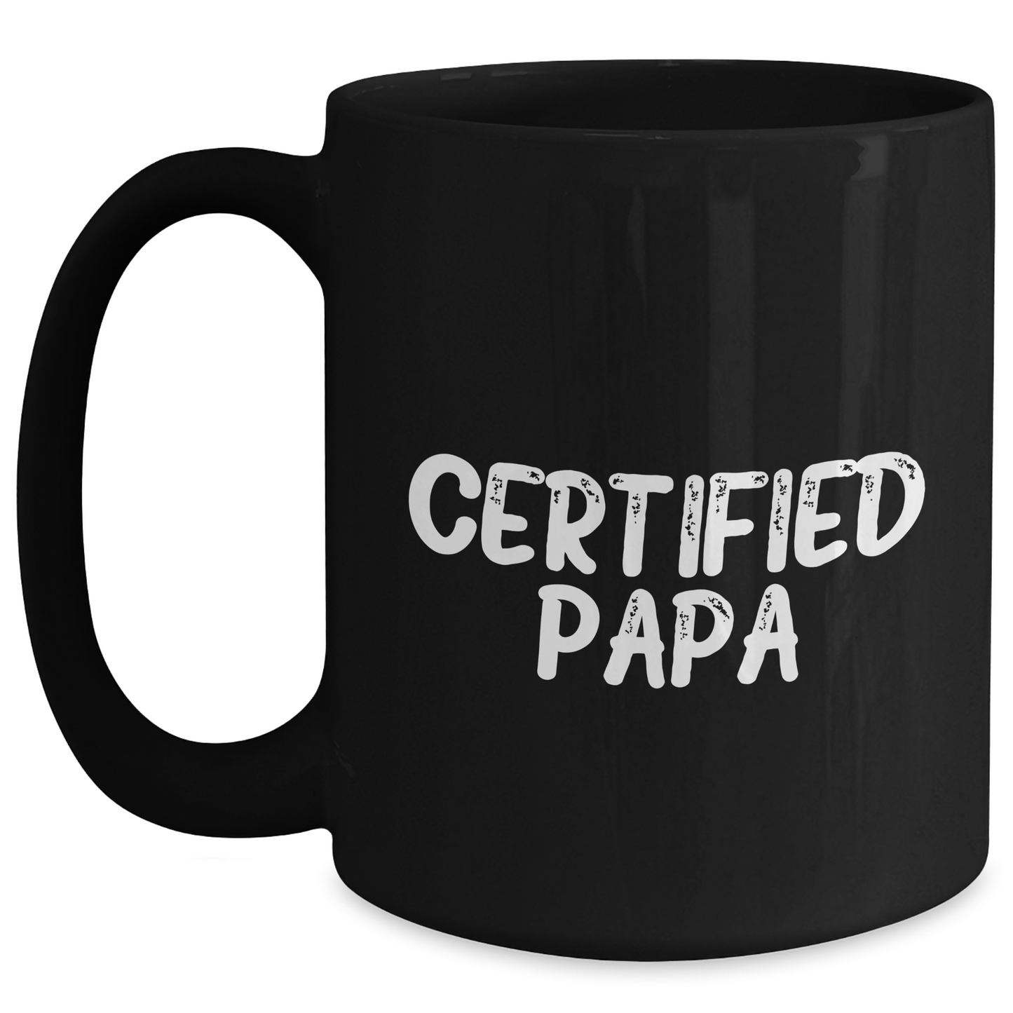 Papa's Humorous Morning Quote Black Coffee Mug, Gifts from Family for Papa, Funny Father's Day Unique Gifts - Main