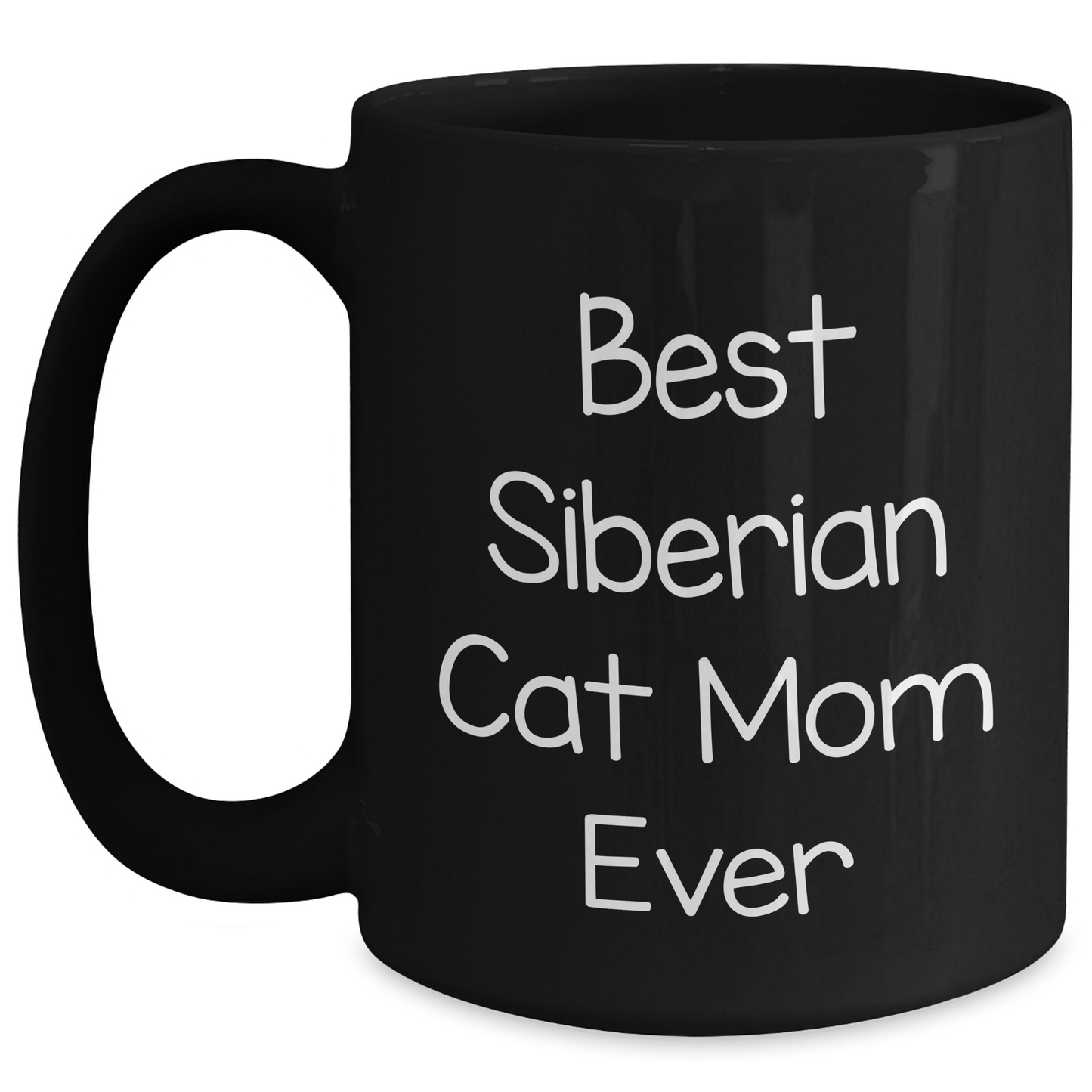 Siberian Cat Gifts for Men from Best Siberian Cat Mom Ever, Funny Black Coffee Mug for Father's Day - Main