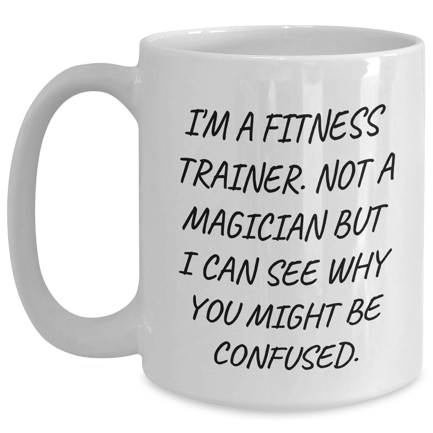 Funny Fitness Trainer Gifts for Dad - 'I'm A Fitness Trainer' White Coffee Mug, Unique Father's Day Unique Gifts from Family or Friends - Main