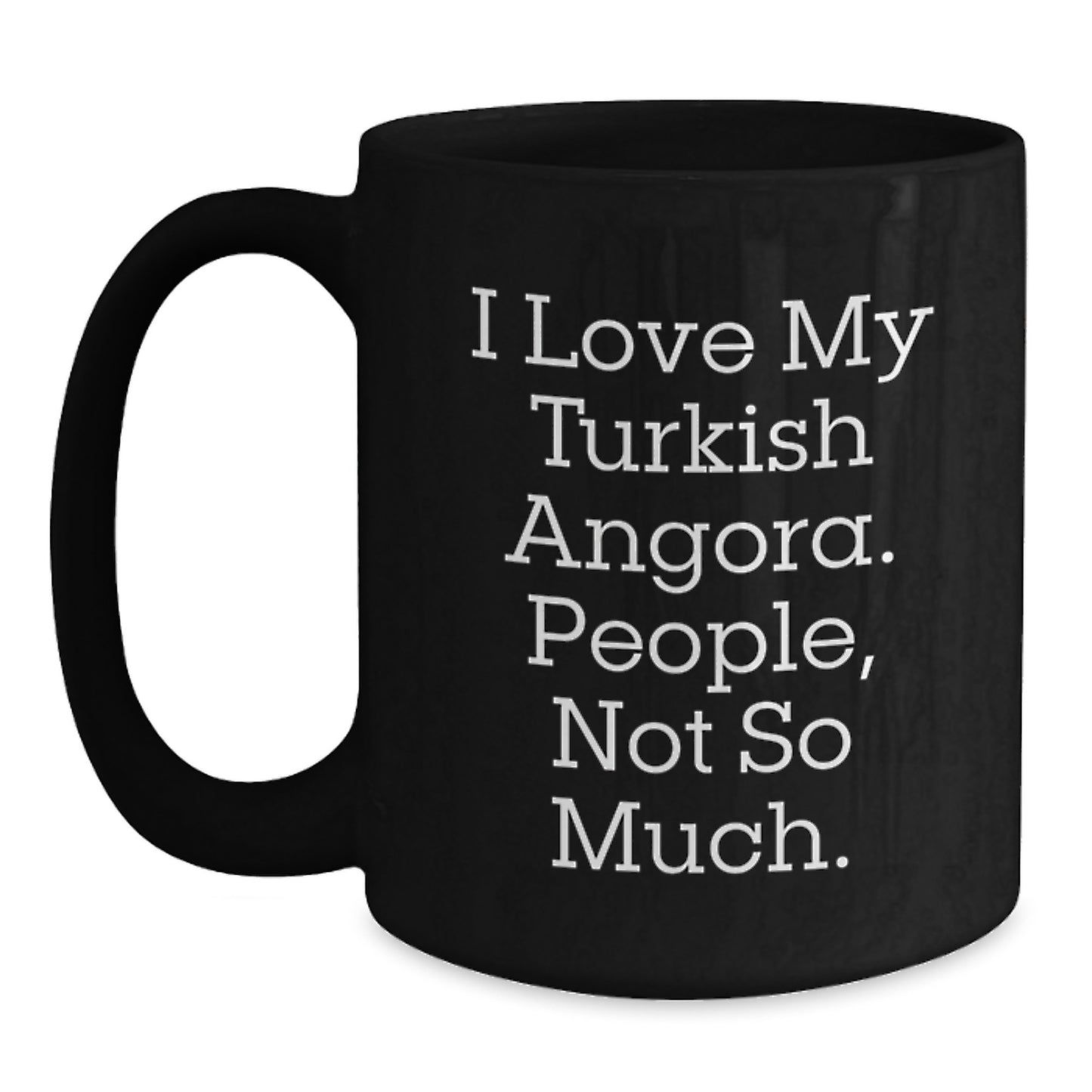 Funny Turkish Angora Cat Gifts from Men to Graduation Unique Gifts for Turkish Angora Cat Lovers - Black Coffee Mug - Main