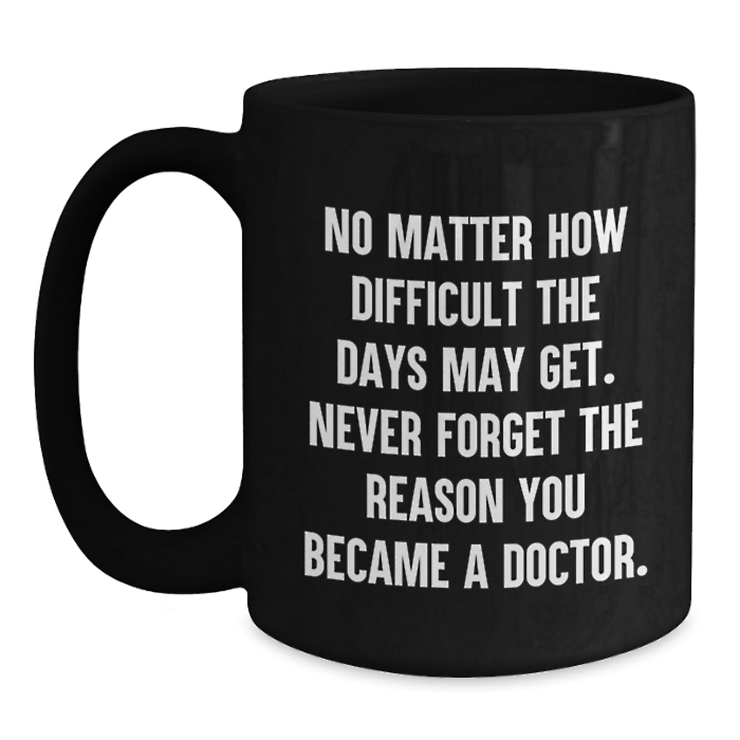 Funny Inspirational Doctor Gifts from Family for Doctor Men Black Coffee Mug Christmas Unique Gifts - Main
