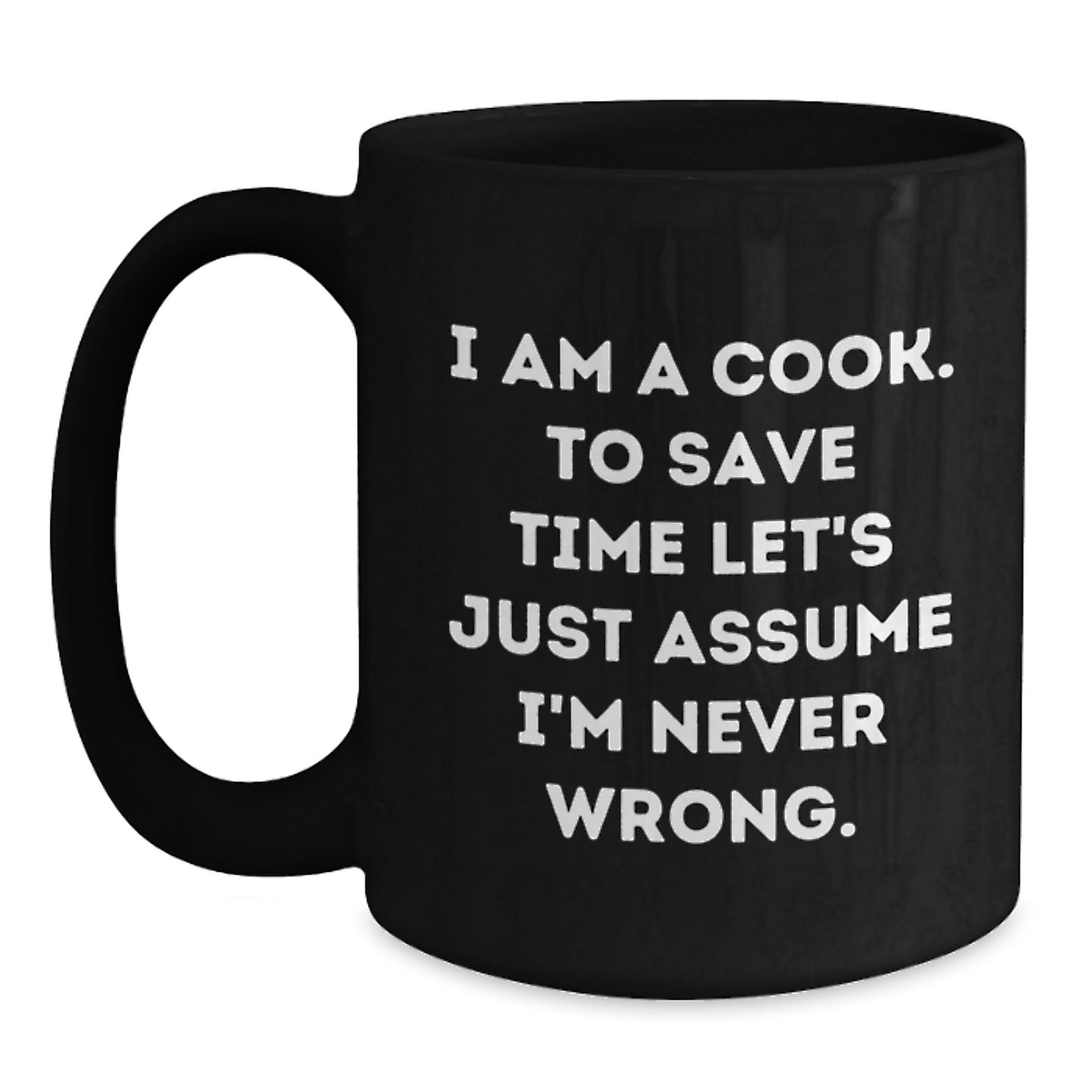 Gifts from Friends for the Cook in Your Life - Funny Black Coffee Mug for Christmas - Main
