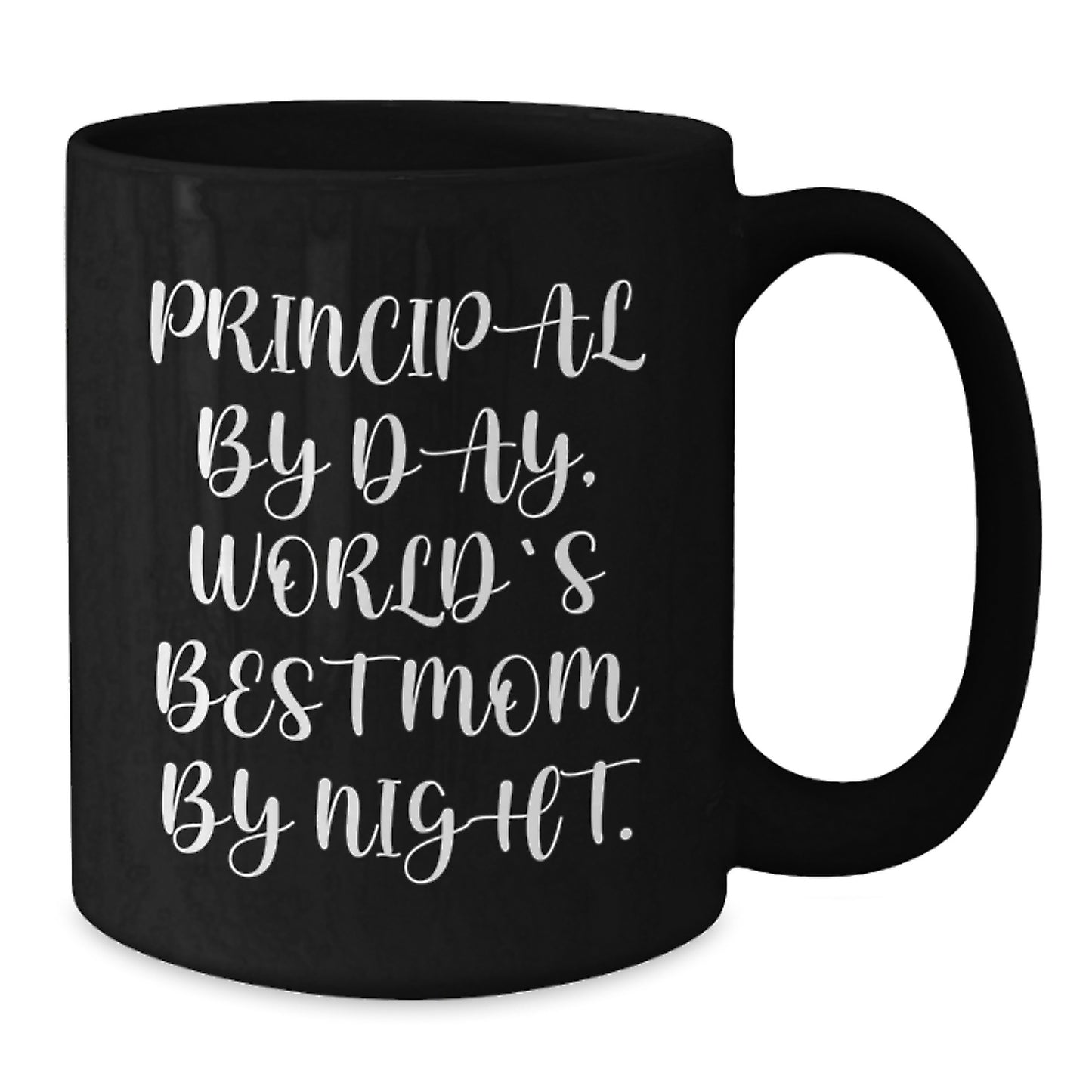 Principal Gifts, Funny Quotes, Black Coffee Mug for Graduation, Gifts from Friends, Gifts for Principal, Principal By Day, World's Best Mom By Night. - Additional