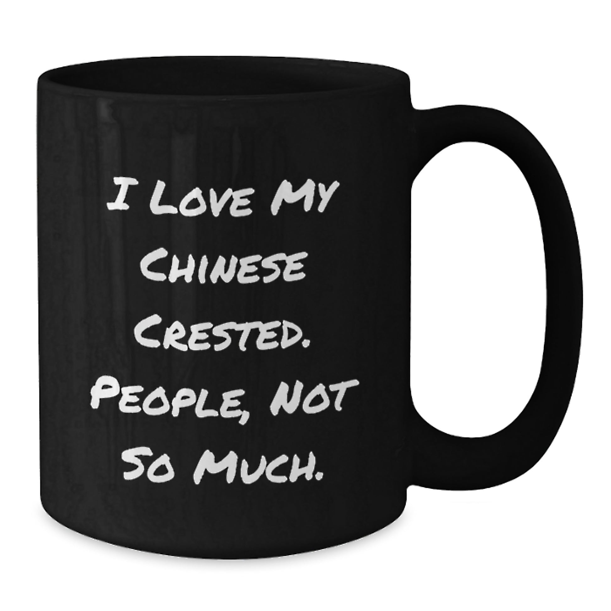 Chinese Crested Dog Lover Gifts from Friends, Funny Quote Birthday Unique Gifts for Men Women, Black Coffee Mug - Additional