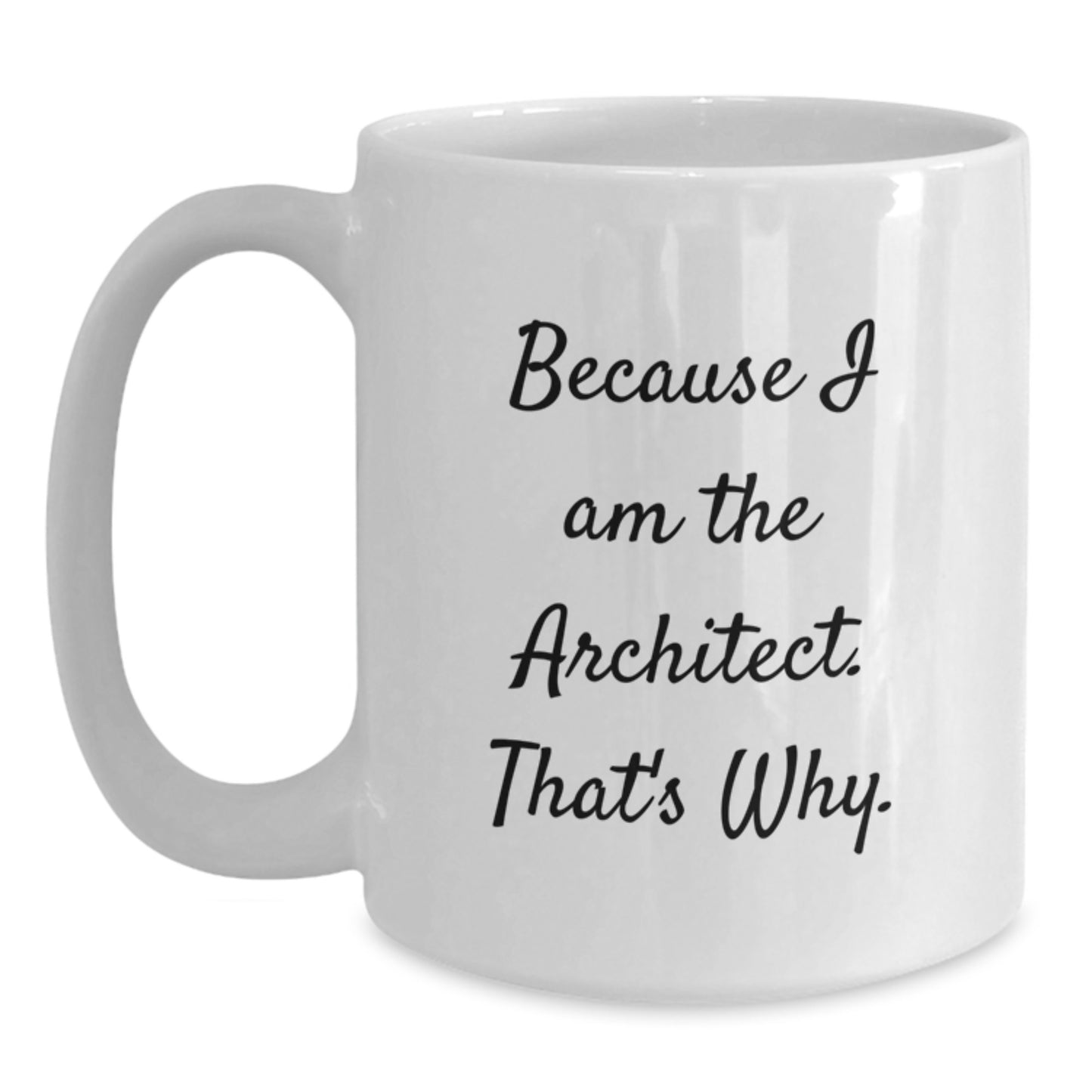 Funny Architect Quotes White Coffee Mug, Gifts from Family to Architect, Birthday Unique Gifts, 11oz or 15oz Capacity, Microwave and Dishwasher Safe - Main