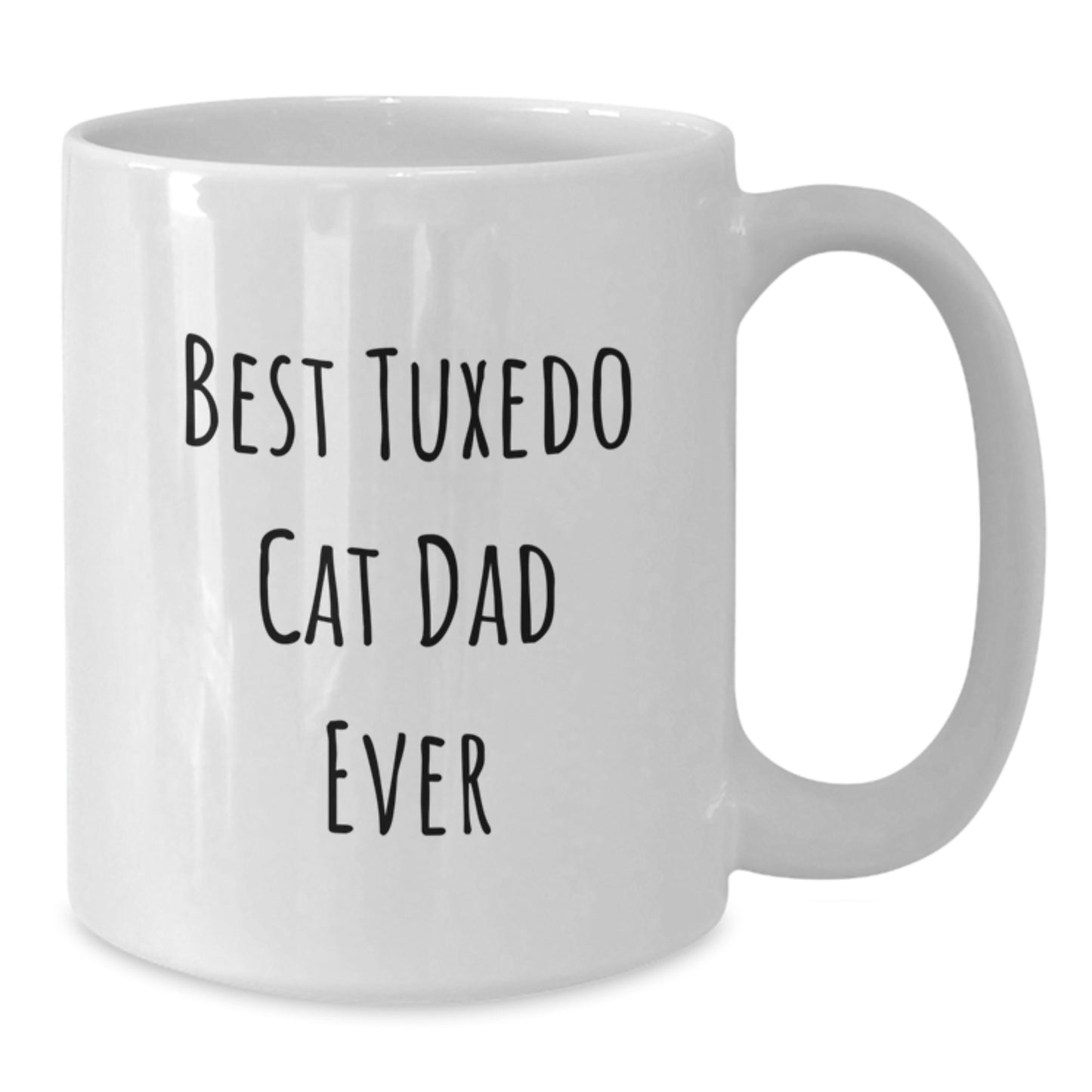 Funny Tuxedo Cat Dad Ever Gifts from Men to Son's Graduation, White Coffee Mug for Him - Additional