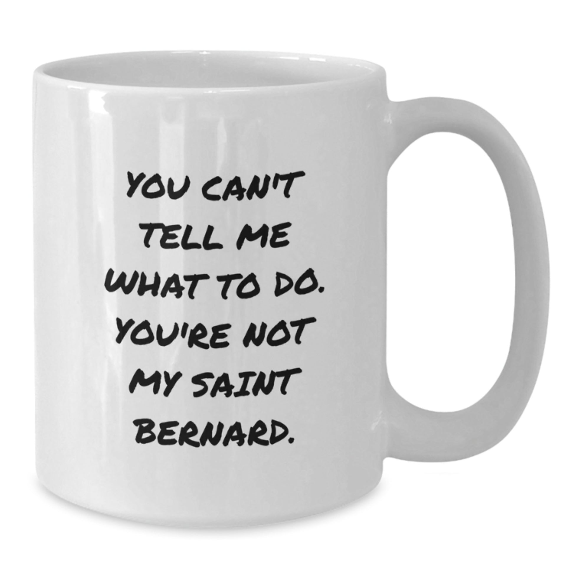 Saint Bernard Dog Lovers Funny White Coffee Mug Gifts from Friends and Family for Birthday - Additional