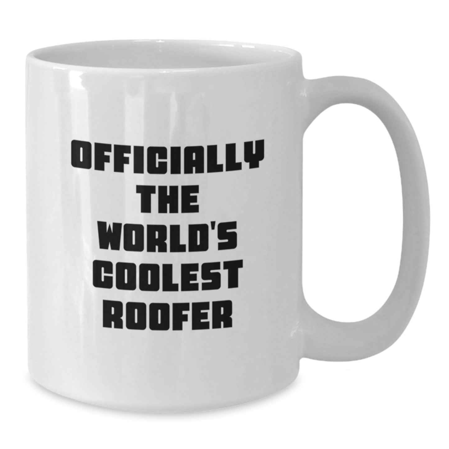 Roofer Gifts for Men, Funny 'Officially The World's Coolest Roofer' White Coffee Mug, Christmas Unique Gift - Additional