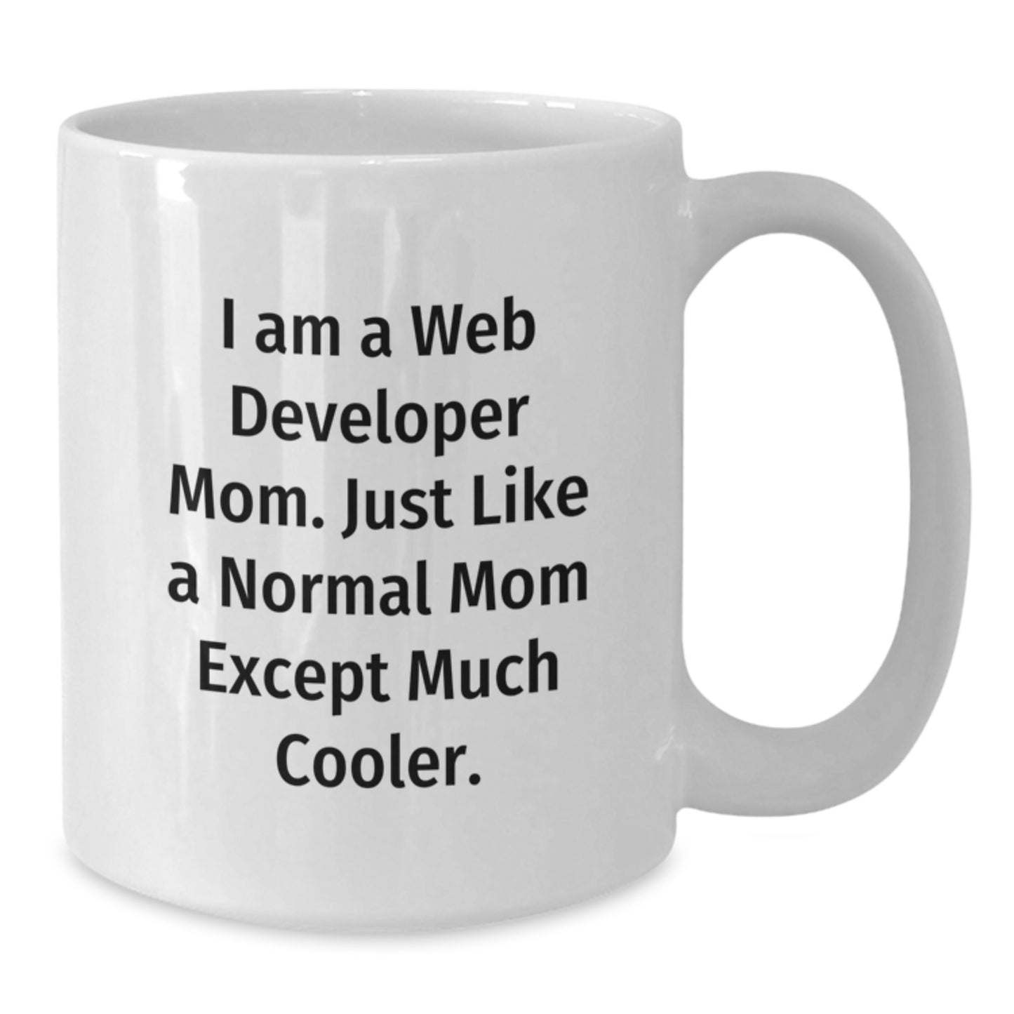 Web Developer Mom Gifts for Men - White Coffee Mug, Funny Quote - Gifts from Mom, Unique Graduation Gifts for Web Developer - Additional