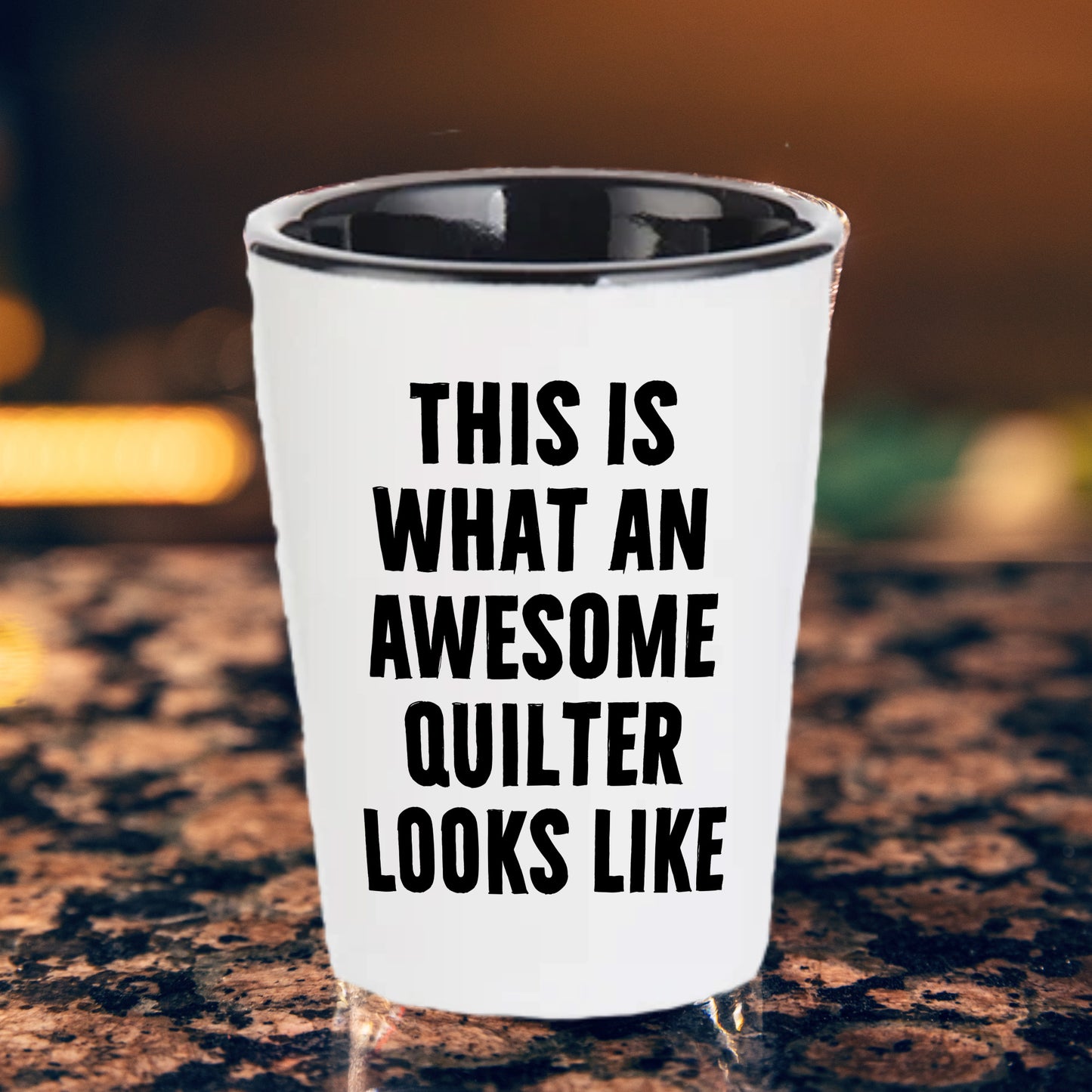 Quilter Gifts from Friends for Quilter, Quilter Shot Glass, Funny Quote, This Is What An Awesome Quilter Looks Like Christmas Unique Gifts - Mallard Moon Gift Shop