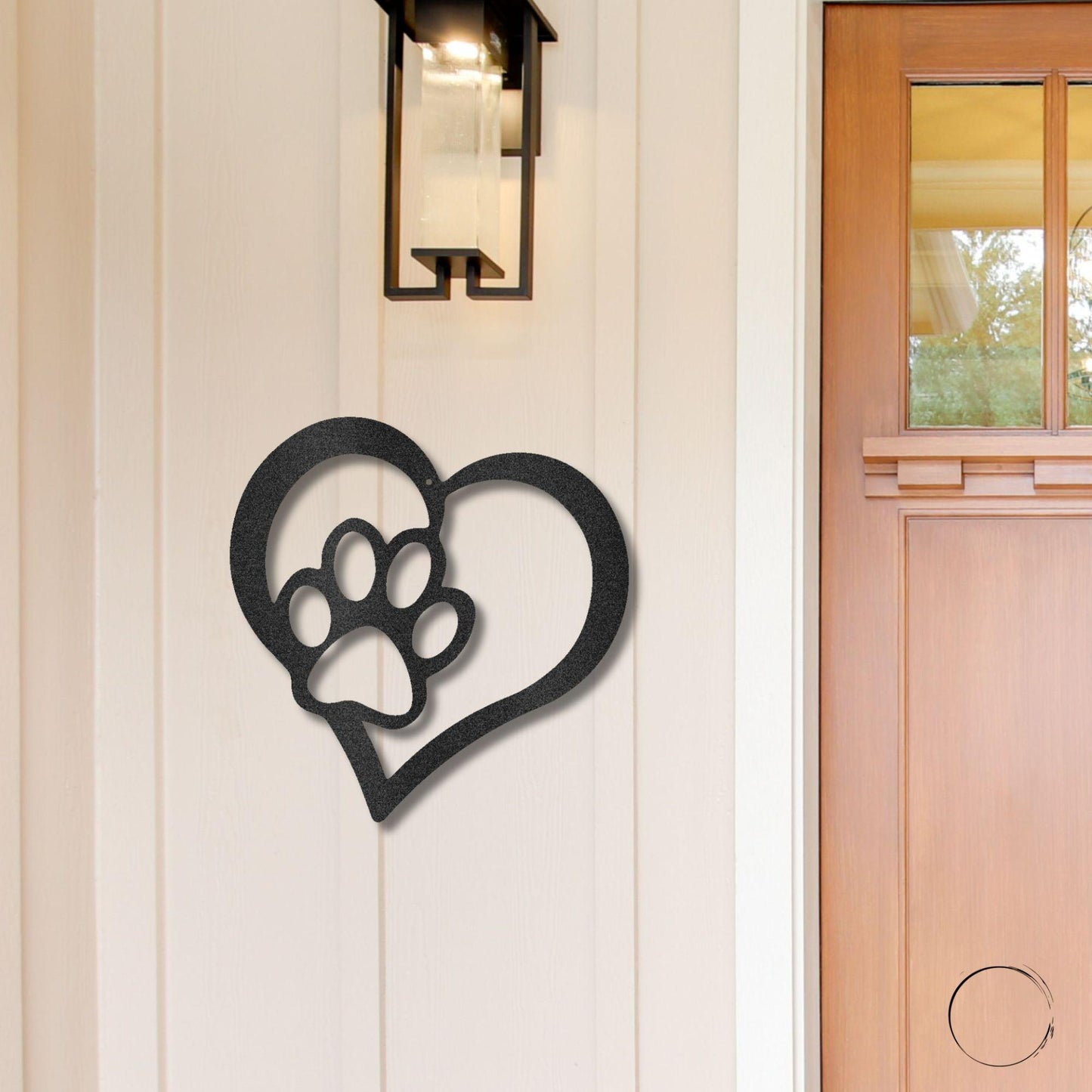 Puppy Love Paw Print Metal Art Wall Sign - Mallard Moon Gift Shop