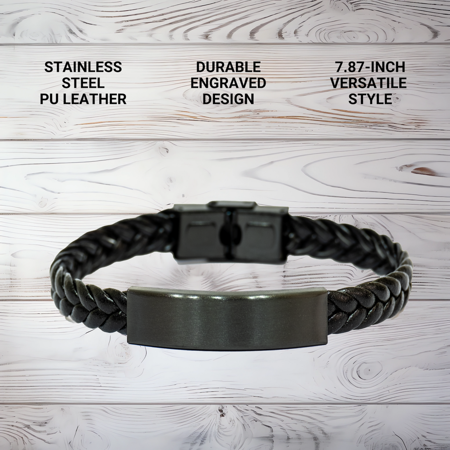 I Love My Great Dane, People Not So Much Mother's Day Unique Gift Ideas for Great Dane Dog Owners, Interlaced Leather Bracelet from Friends and Family - Image 3