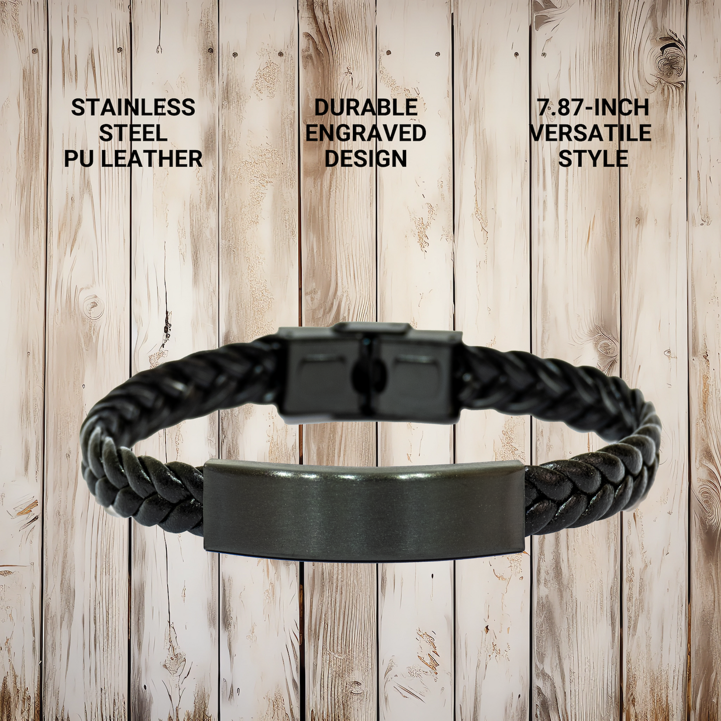 I Love My Great Dane, People Not So Much Mother's Day Unique Gift Ideas for Great Dane Dog Owners, Interlaced Leather Bracelet from Friends and Family - Image 4