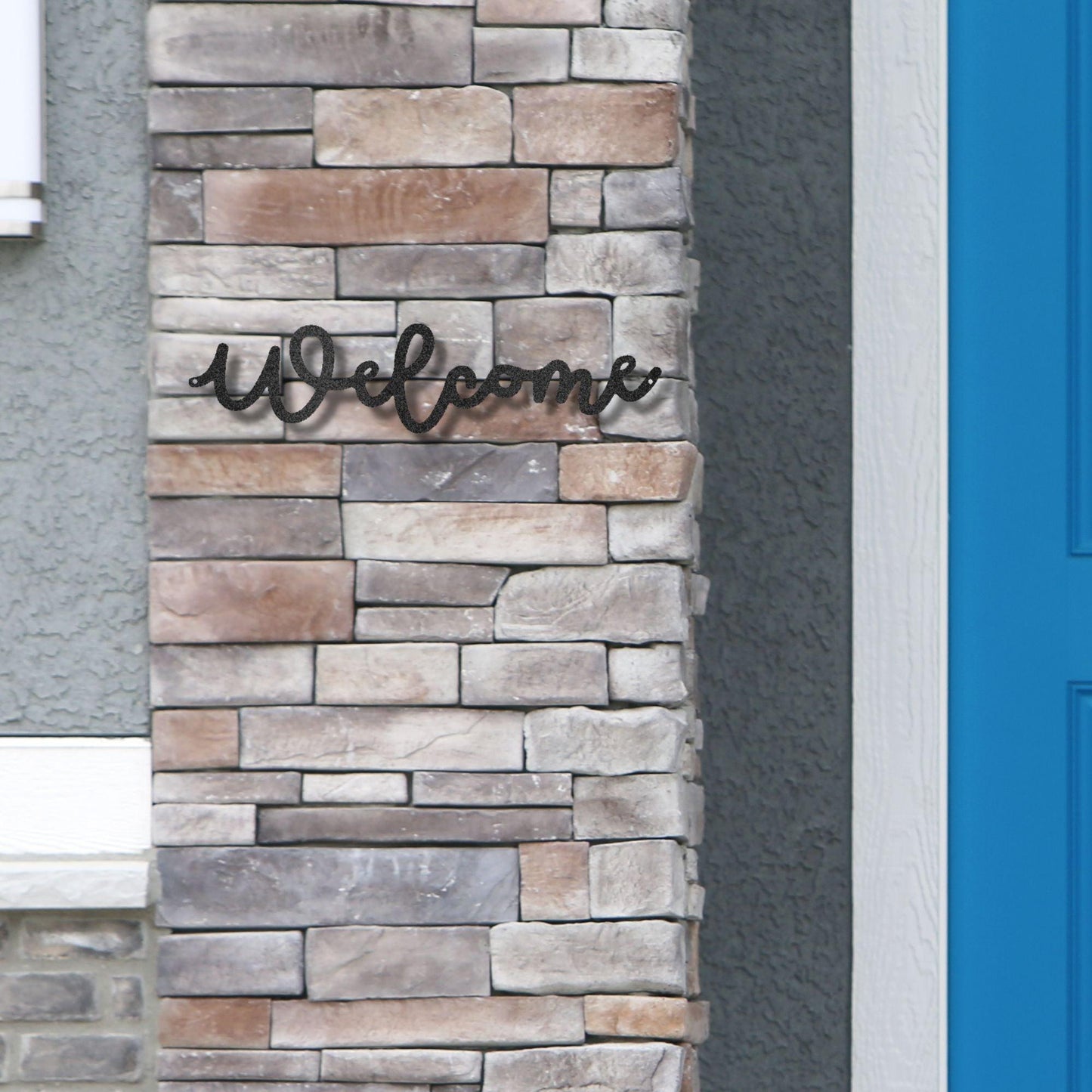 Welcome Script Indoor Outdoor Steel Wall Sign - Mallard Moon Gift Shop
