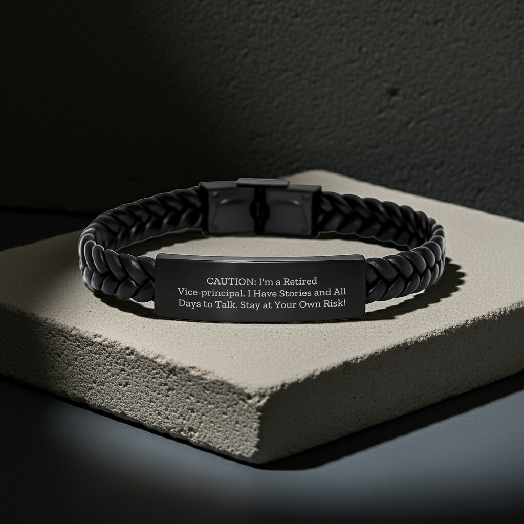 Funny Vice-principal Gifts: Interlaced Leather Bracelet for Him or Her, With Stories to Share and Memorable Days - Gifts from Friends, Family, or Coworkers