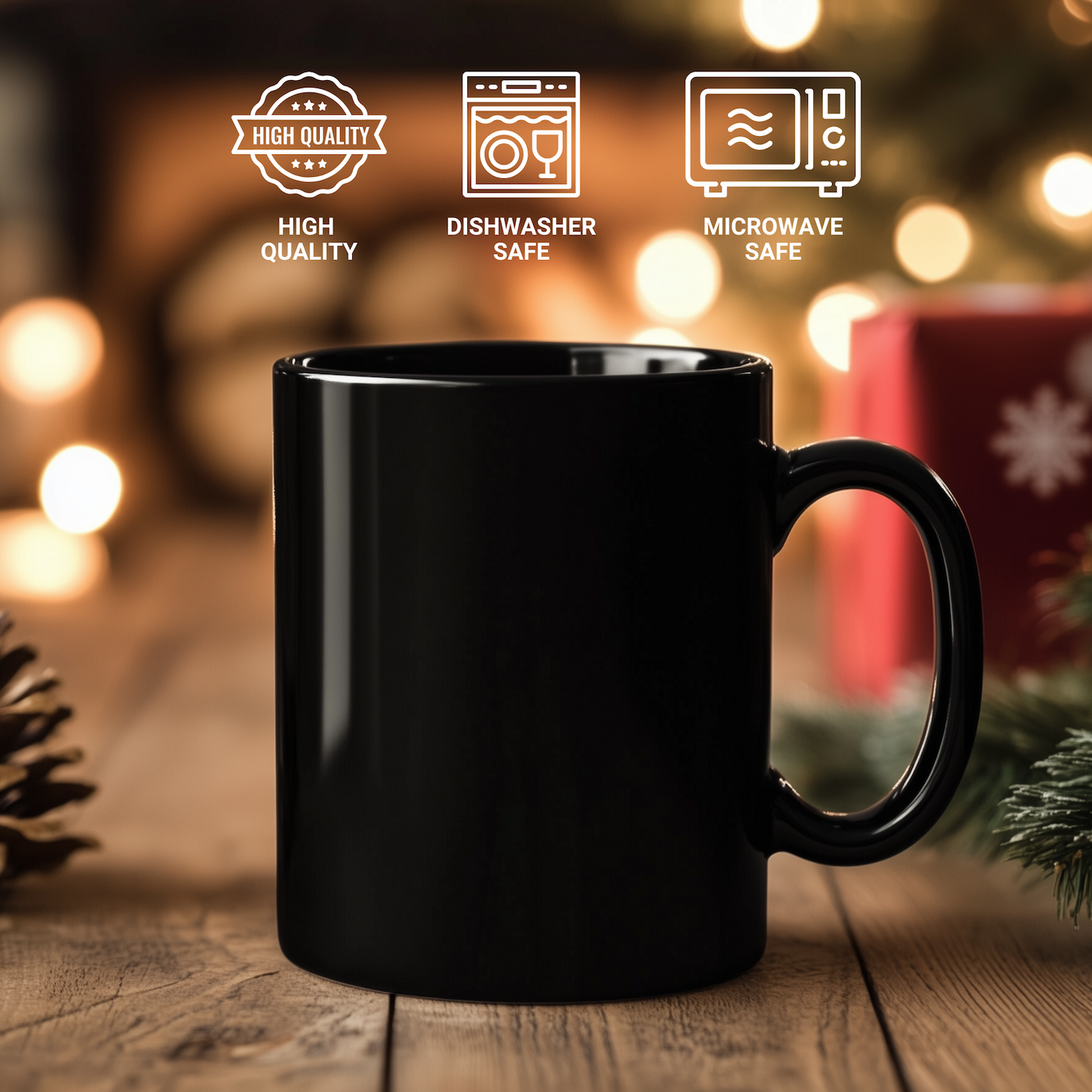 Funny Cousin Gifts from Men to Women - Certified Cousin Black Coffee Mug, 11oz or 15oz, Microwave and Dishwasher Safe - Perfect for Mother's Day - Additional