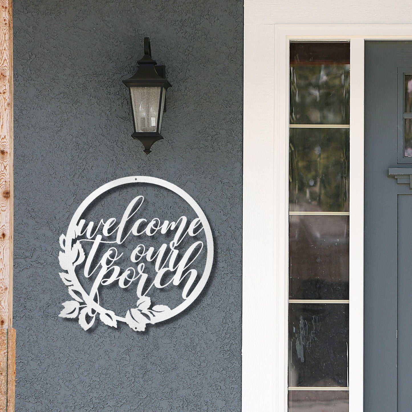 Welcome to Our Porch Indoor Outdoor Steel Wall Sign - Mallard Moon Gift Shop