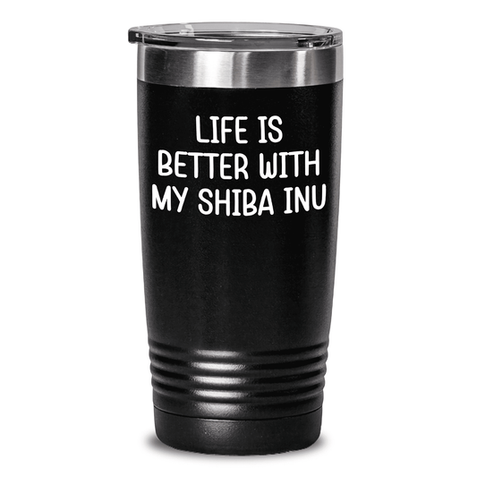 Life Is Better with My Shiba Inu Gifts from Mom for Mother's Day 20oz Tumbler - Mallard Moon Gift Shop