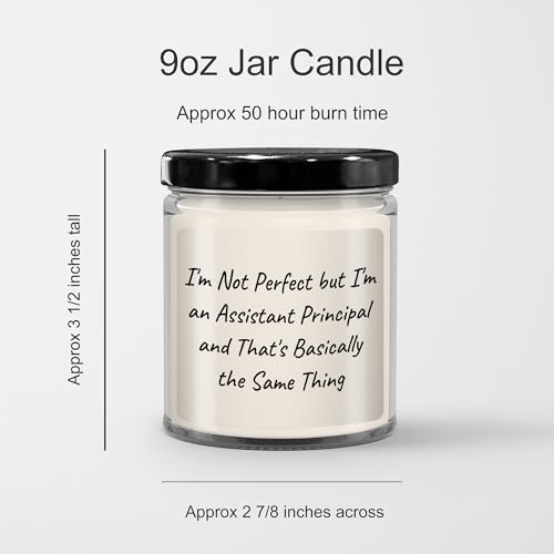Assistant Principal Gift 9oz Vanilla Soy Candle Inspirational Quote Graduation Unique Gifts from Friends Family - Mallard Moon Gift Shop